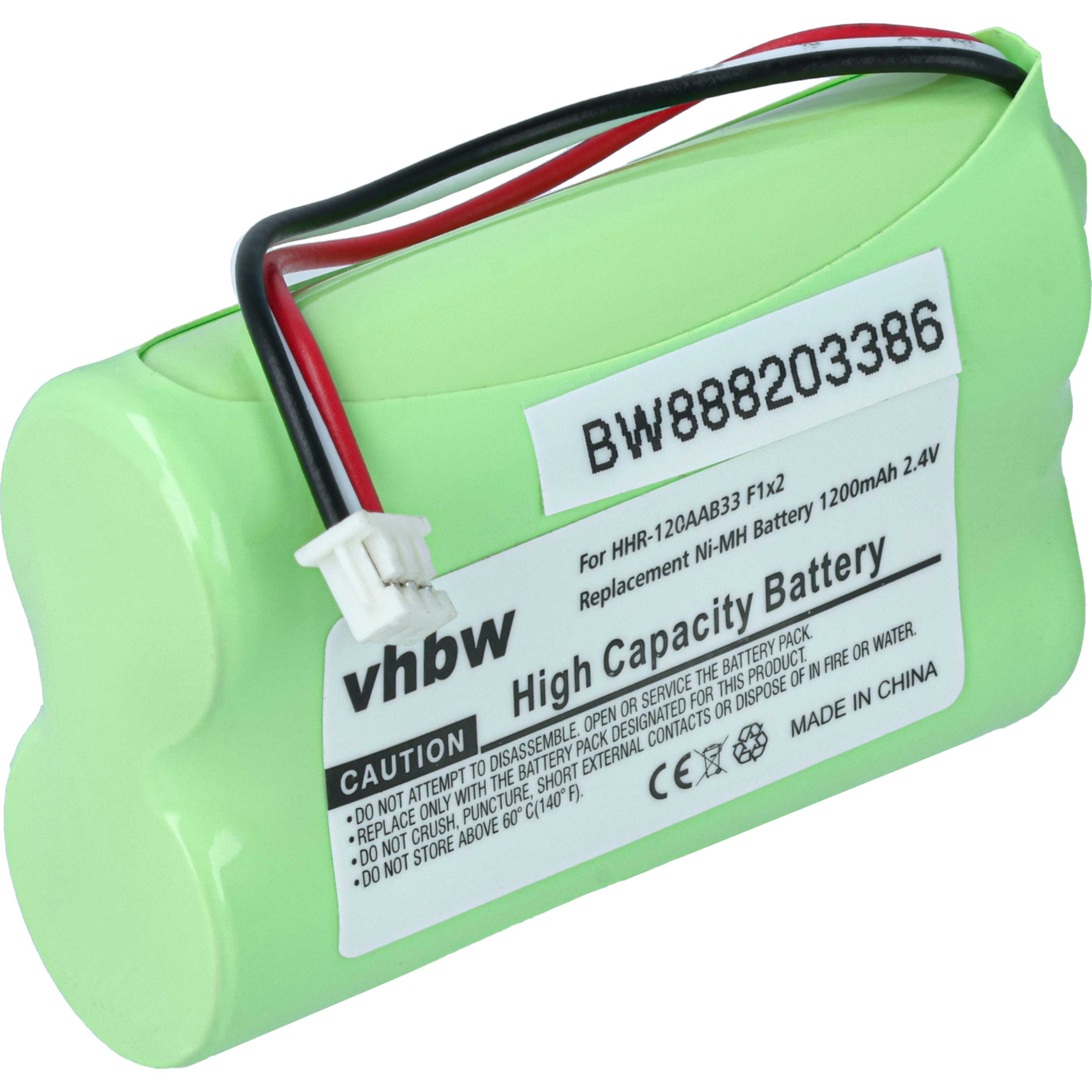 Remote Control Battery Replacement for Bang & Olufsen HHR-120AAB33 F1x2 - 1200 mAh 2.4 V NiMH