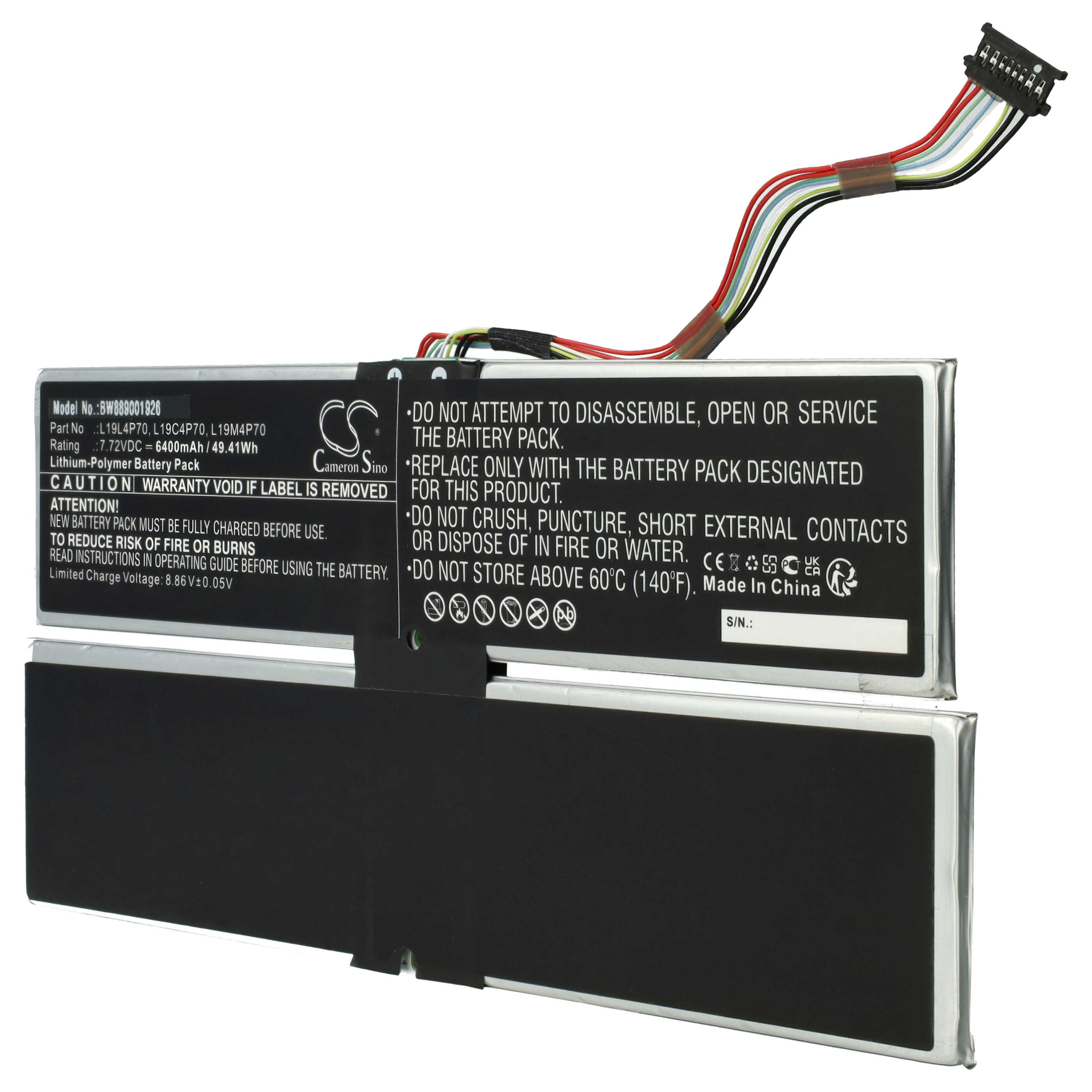 Akumulator do laptopa zamiennik Lenovo L19L4P70, L19C4P70, 5B10W13883, 5B10W13884 - 6400 mAh 7,72 V LiPo