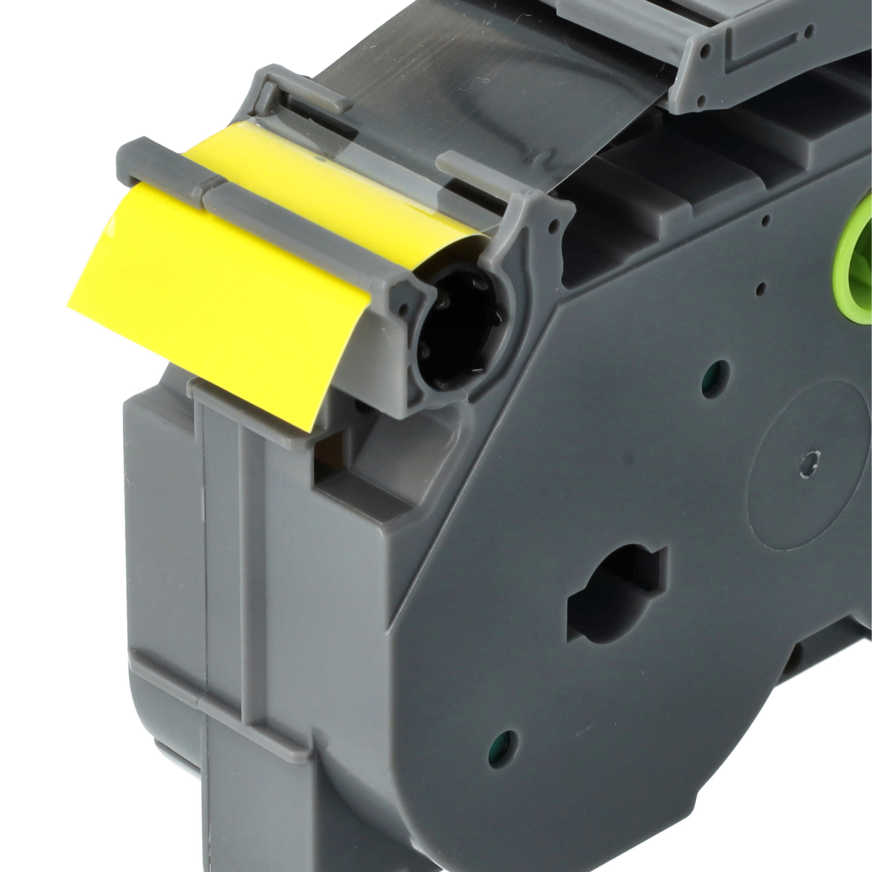 Label Tape replaces Brother HGE-S651 - 24 mm Black to Yellow, Extra Stark