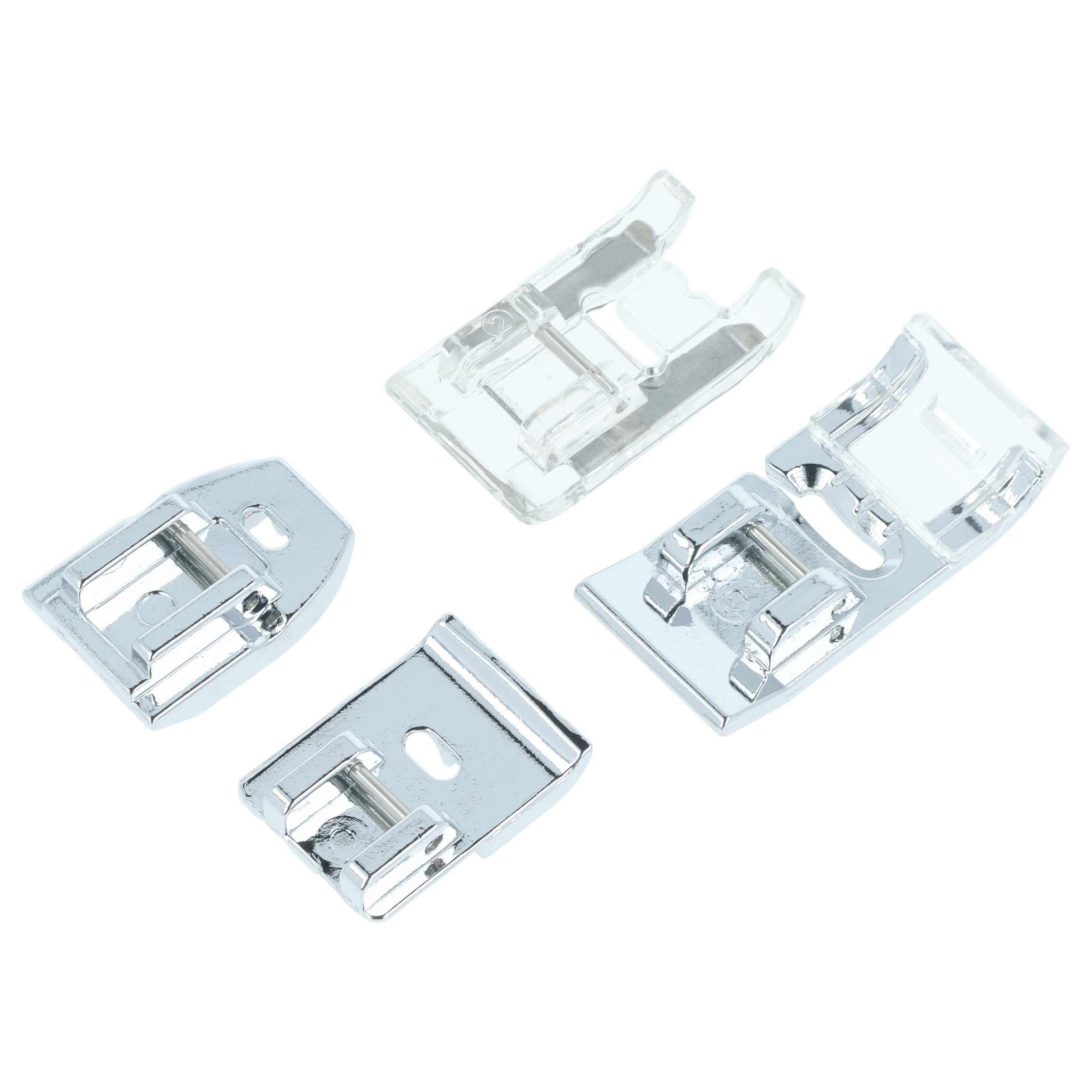 Set de 32x prensatelas con eje de pie bajo para máquinas de coser
