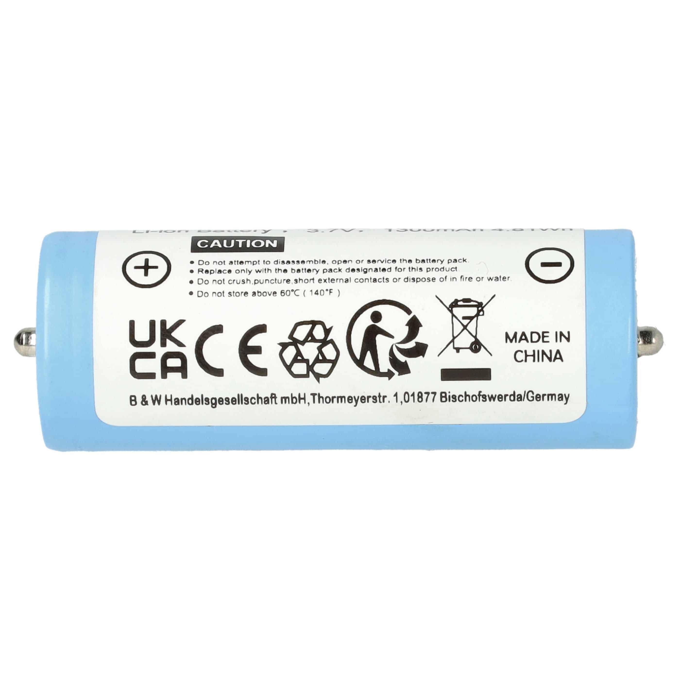 2x Batería reemplaza Braun 81377206, 67030925 para afeitadora Braun - 1300 mAh 3,7 V Li-Ion