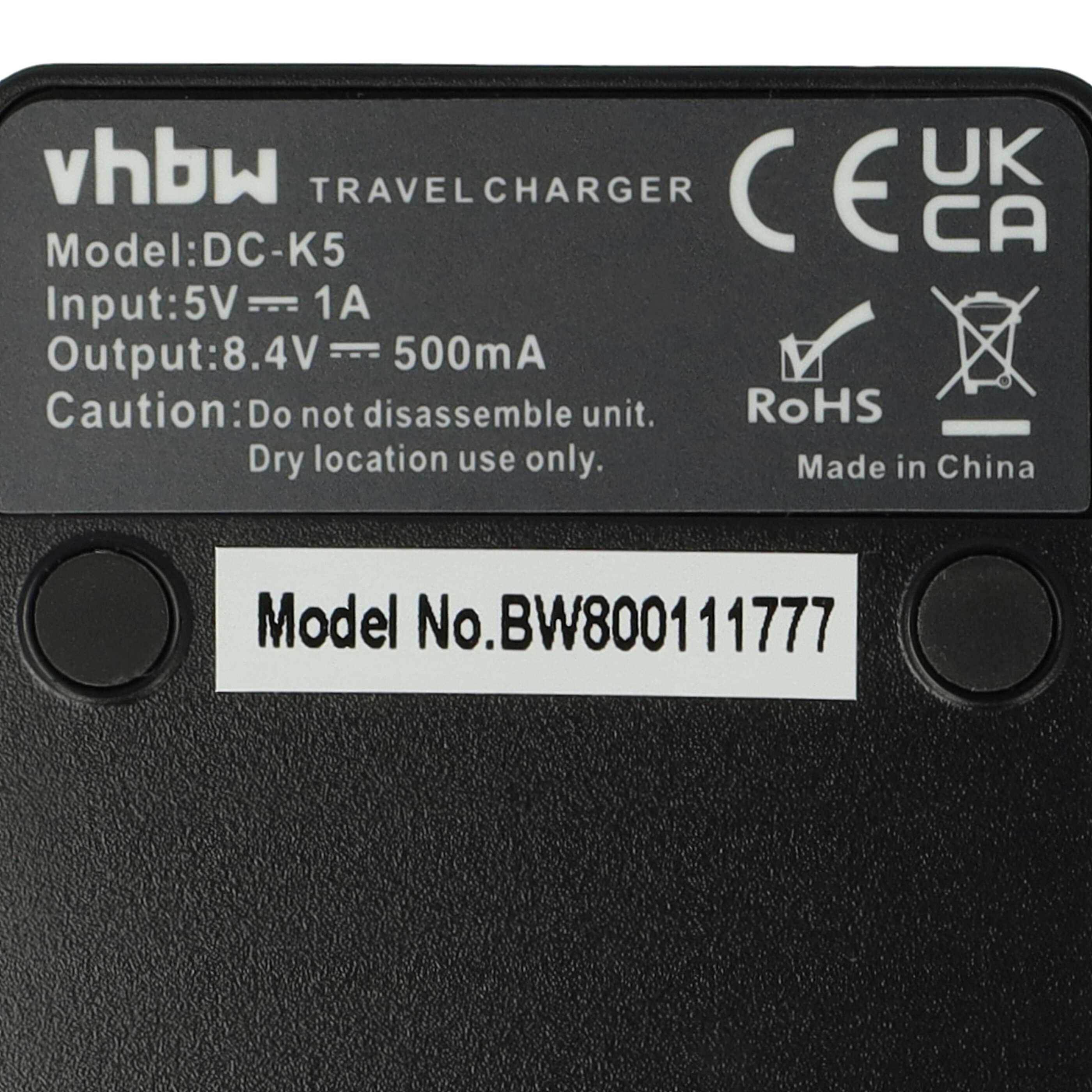 Battery Charger USB-C + Cable USB-C replaces Canon LC-E17, LC-E17C for Saramonic Digital Camera etc. - 0.5 A