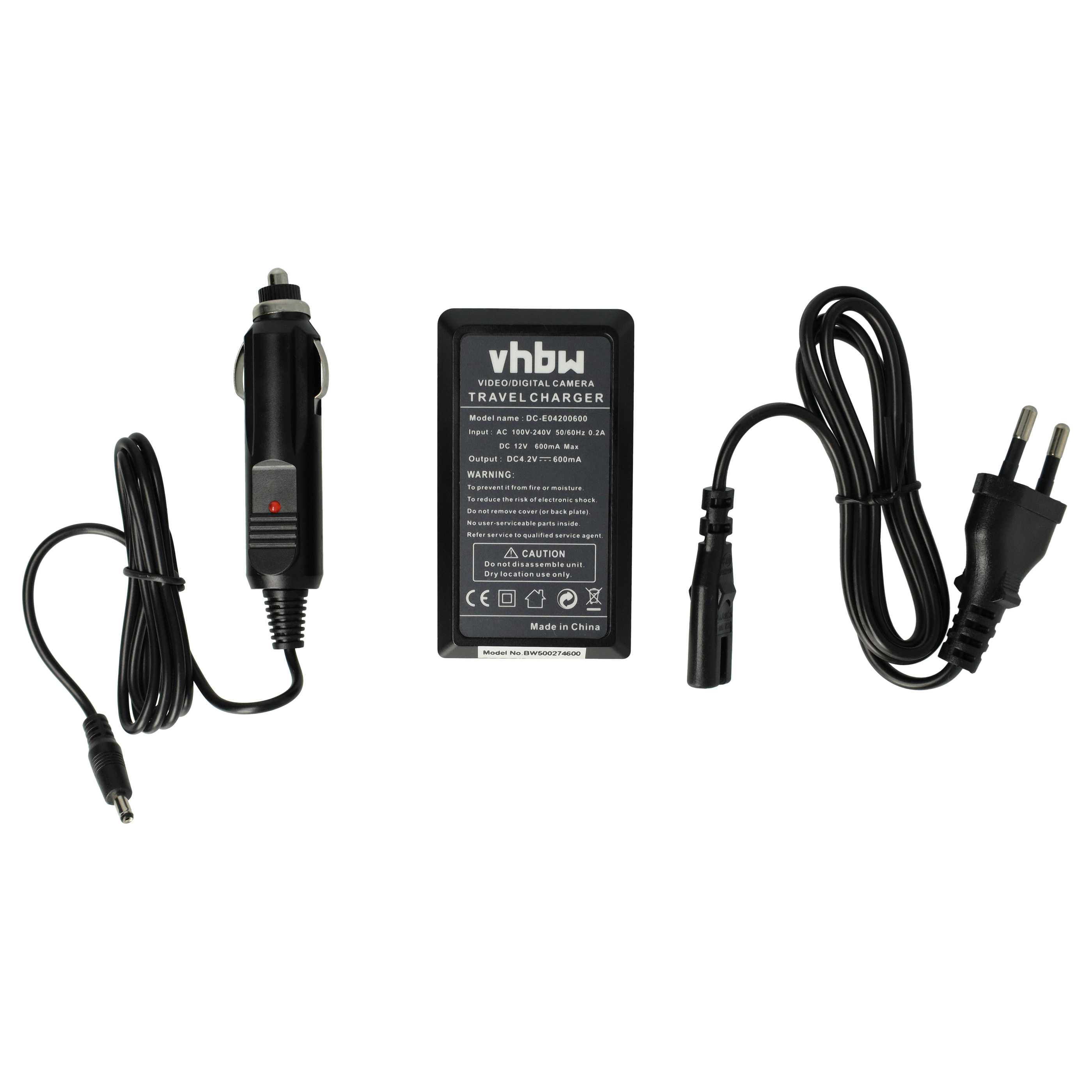 1x Ladestation, 1x Akku als Ersatz für BenQ NP-40DBA, NP-40, NP-40DCA für Praktica Kamera u.a. - Ladeset