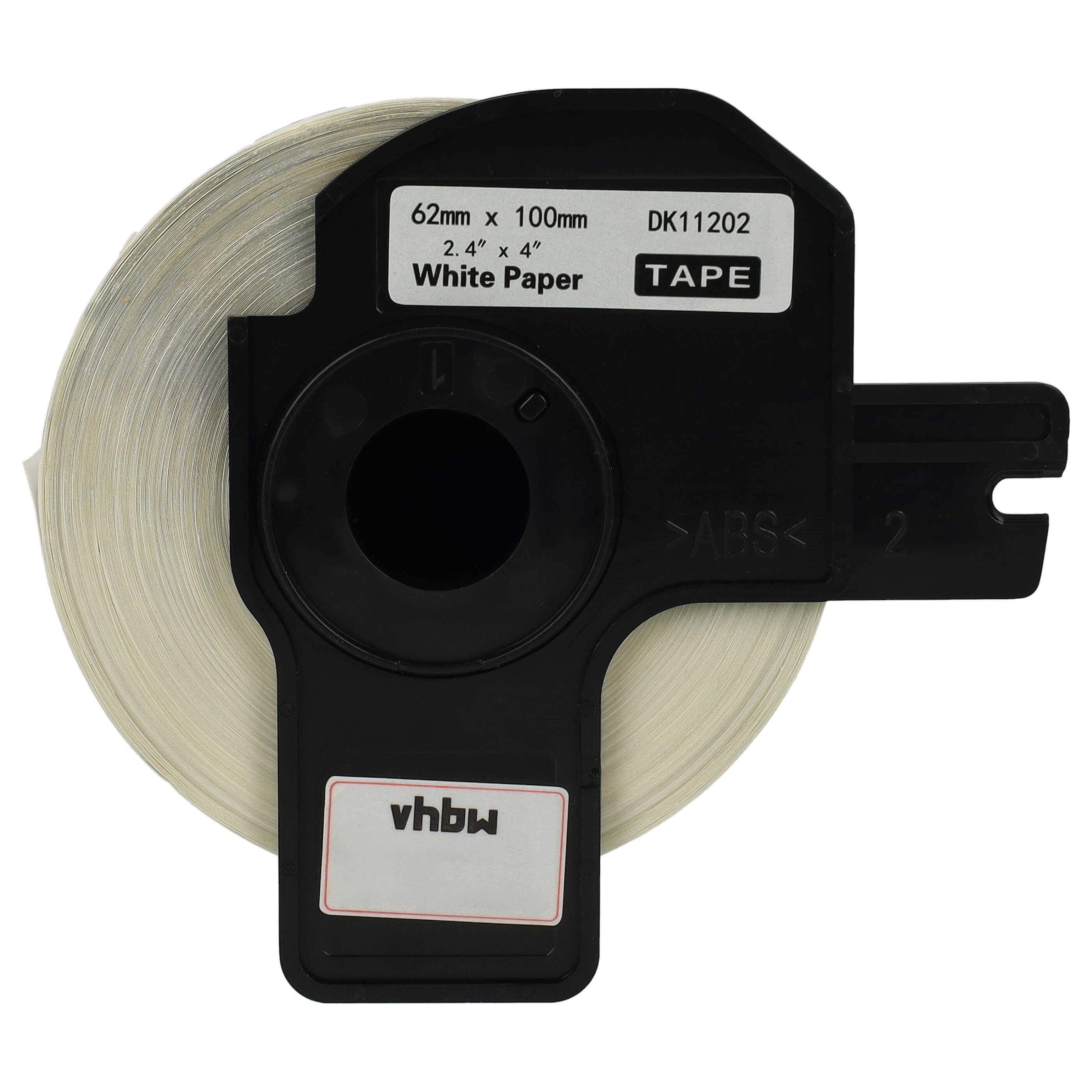 2x Label Roll replaces Brother DK-11202 Labeller - 62 mm x 100 mm + Holder