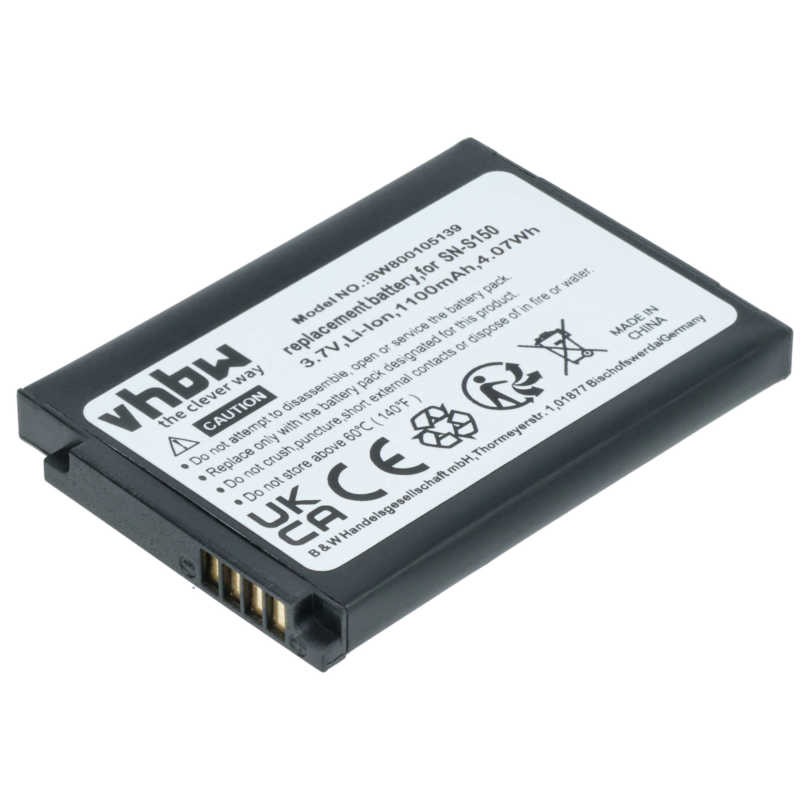 Baby Monitor Battery replaces Philips 996510061843, SN-S150, N-S150, 20600002300 - 1100 mAh 3.7 V Li-Ion