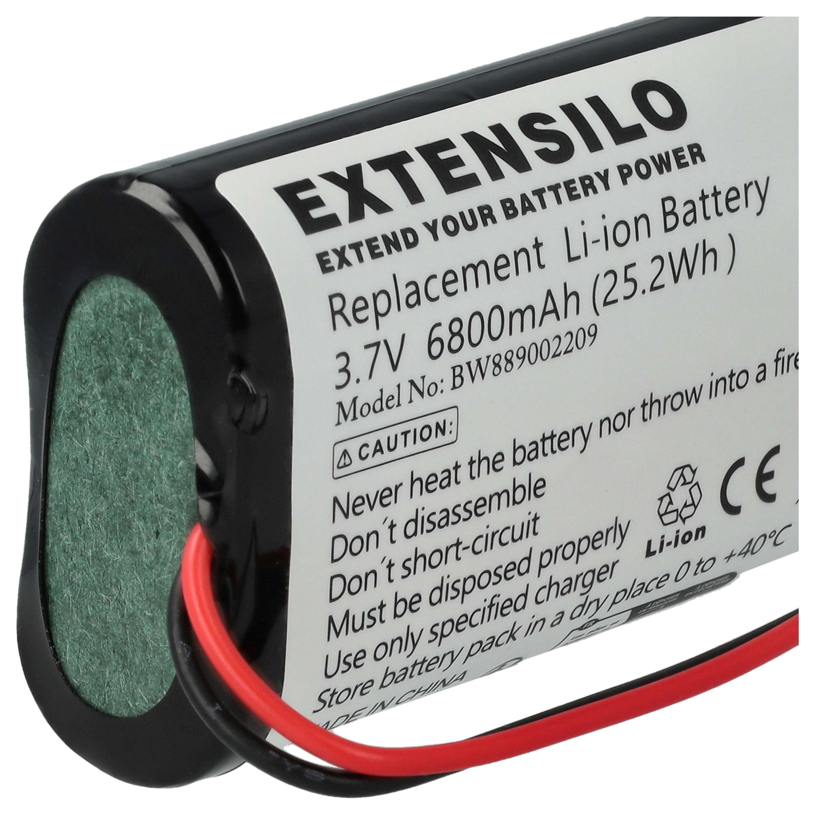 2x Batteria per Sigor Nuindie, Numotion, Villeroy & Boch Seoul 2.0, Zafferano Poldina - 6800mAh 3,7V Li-Ion
