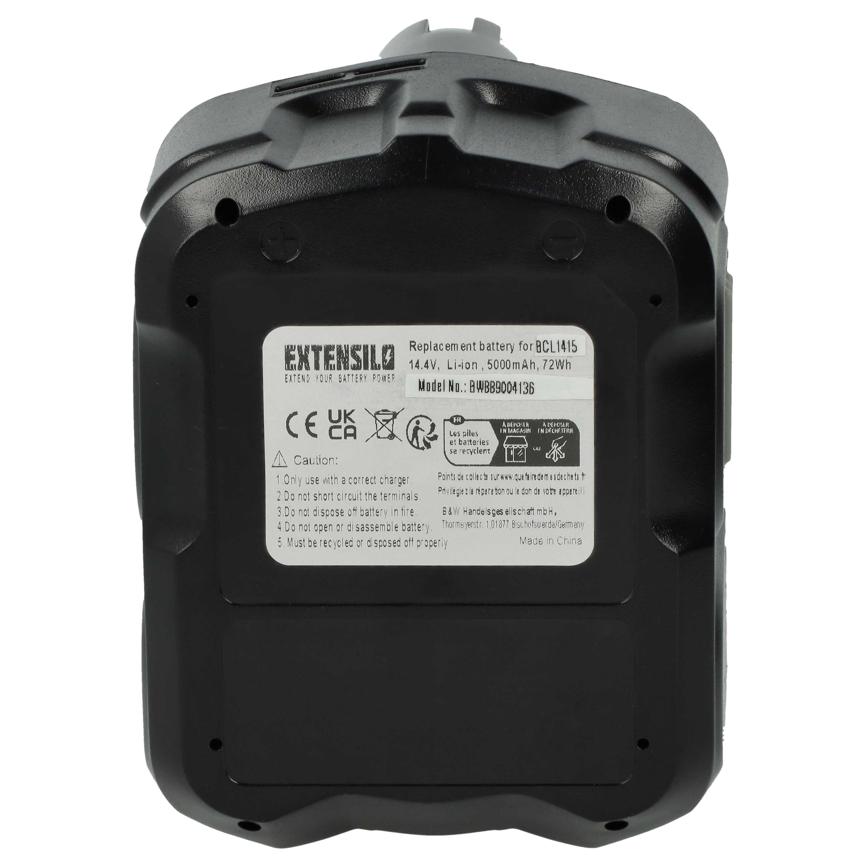 Batteria per attrezzo sostituisce Hitachi EBL1430, BCL1430, BCL1415 - 5000 mAh, 14,4 V, Li-Ion