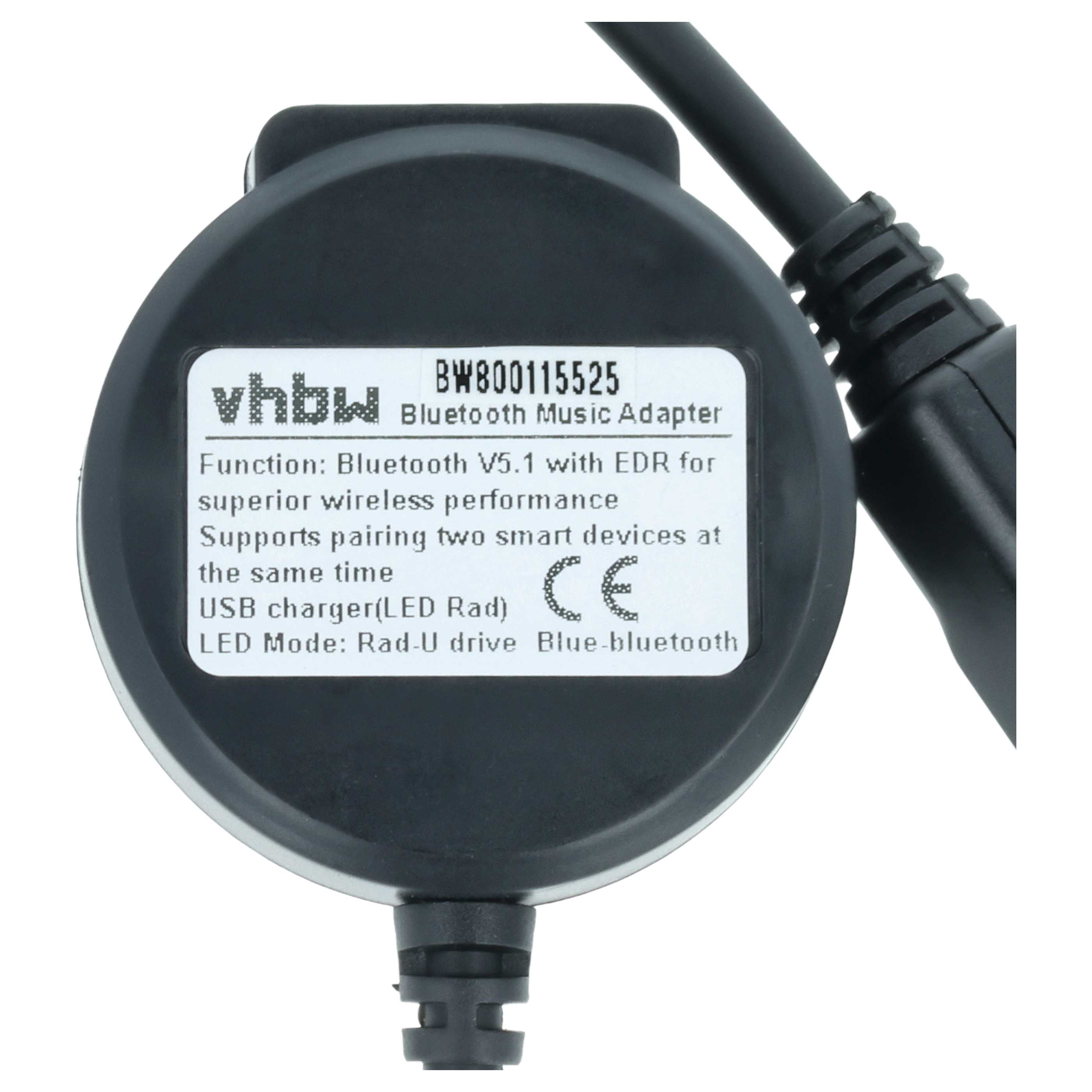 Kabel AUX do radia samochodowegoAudi, Seat, Skoda, VW - 30 cm, USB, bluetooth