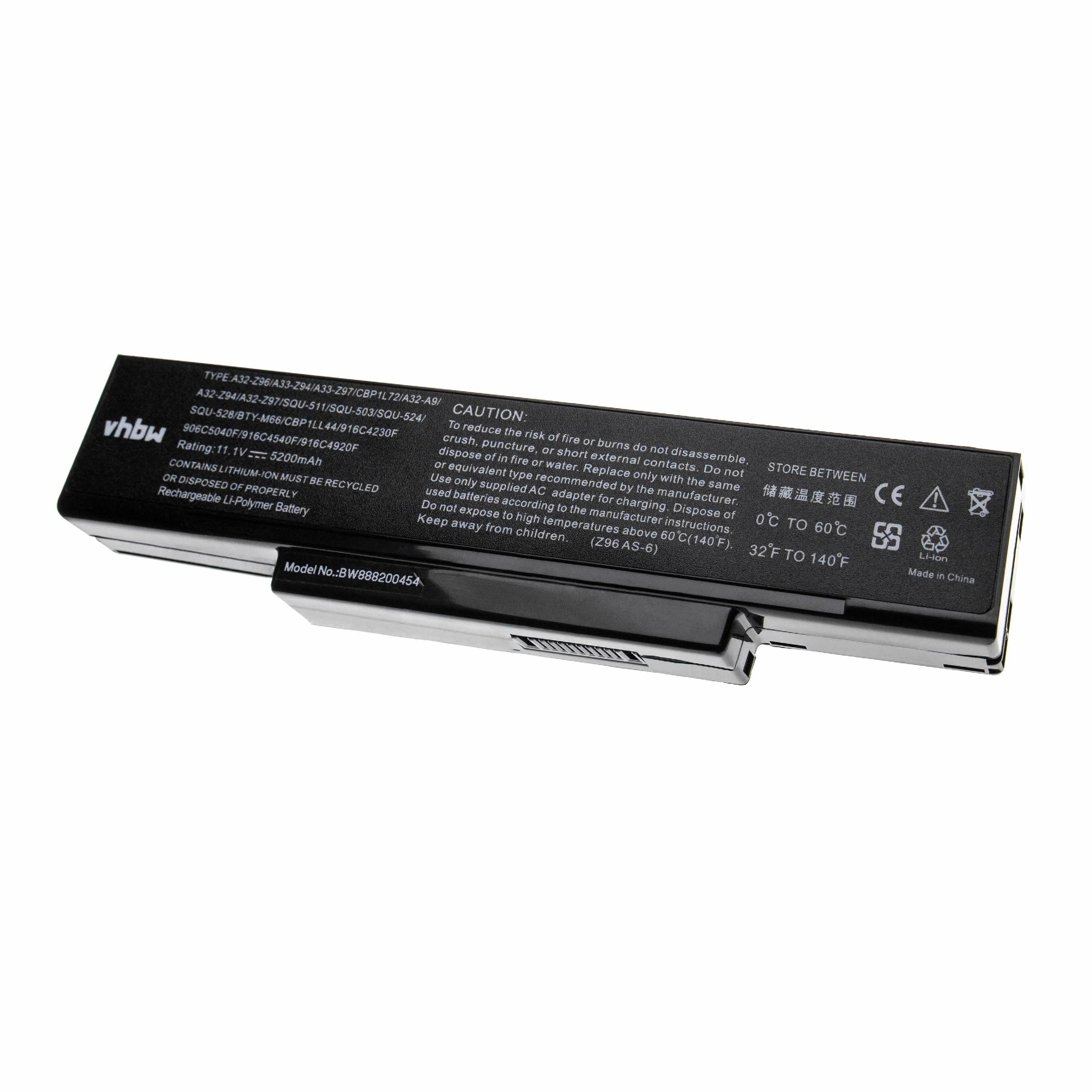 Akumulator do laptopa zamiennik Asus 261750, 3UR18650F-2-QC-11, 15G10N3475A0 - 5200 mAh 11,1 V LiPo, czarny