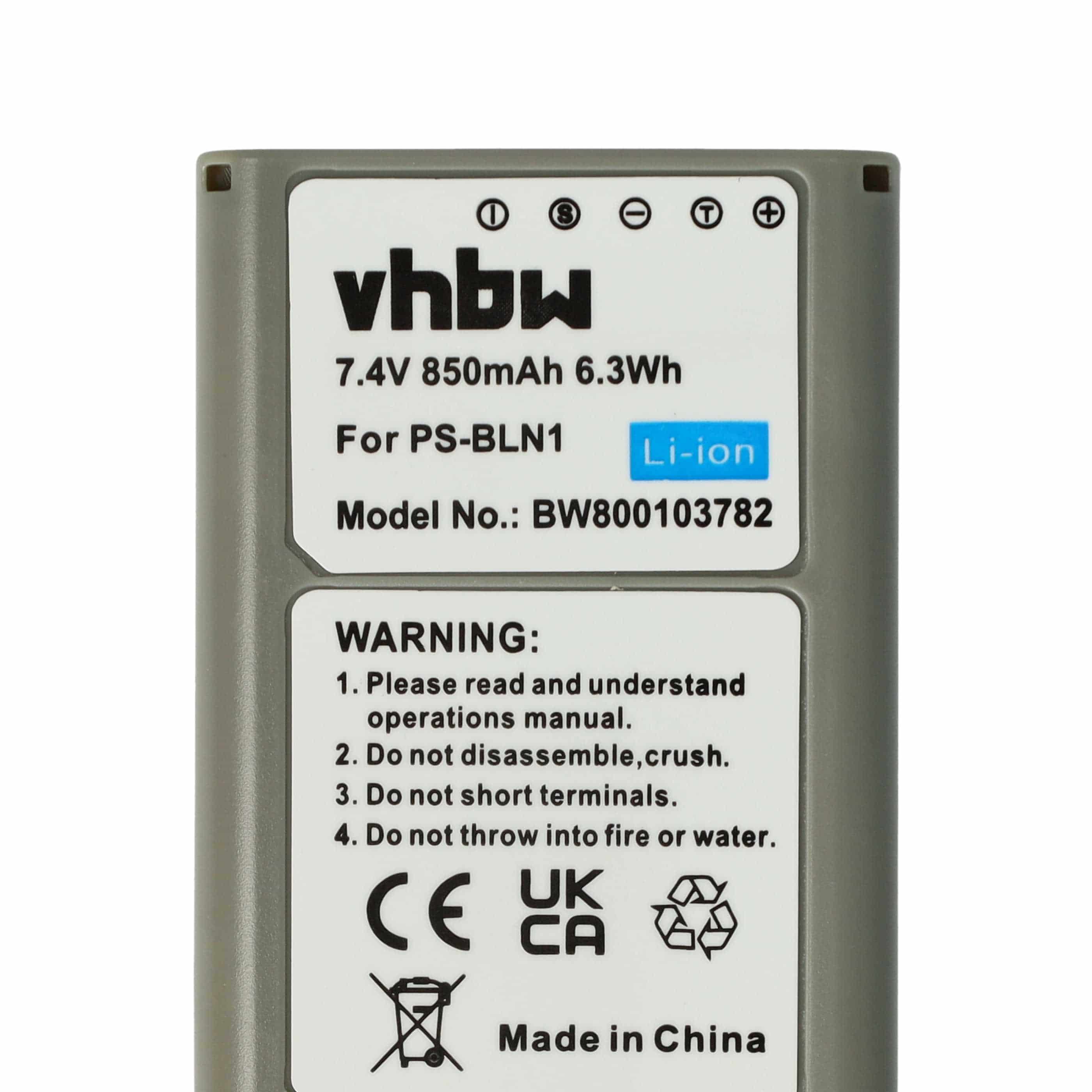 3x Battery replaces Olympus PS-BLN1 - 850mAh, 7.6V, Li-Ion with Info Chip