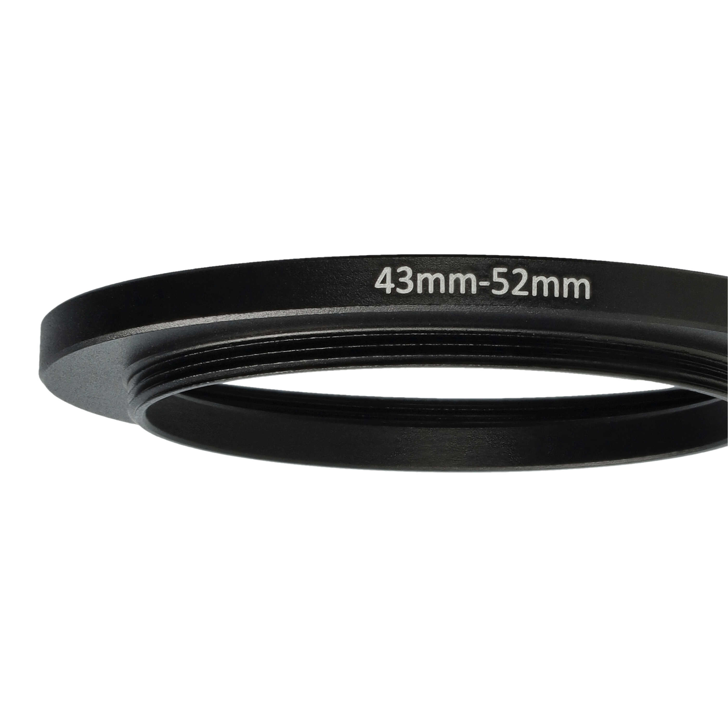 Step-Up-Ring Adapter 43 mm auf 52 mm passend für diverse Kamera-Objektive - Filteradapter