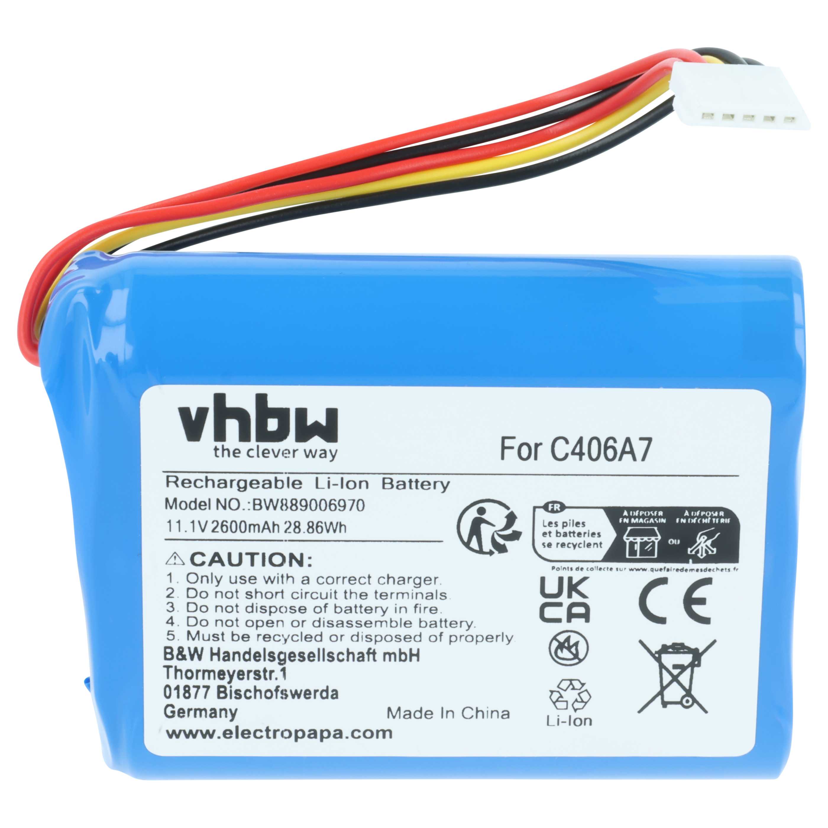 2x Akumulator do głośnika zamiennik Marshall C406A1, C406A7 - Li-Ion 2600mAh