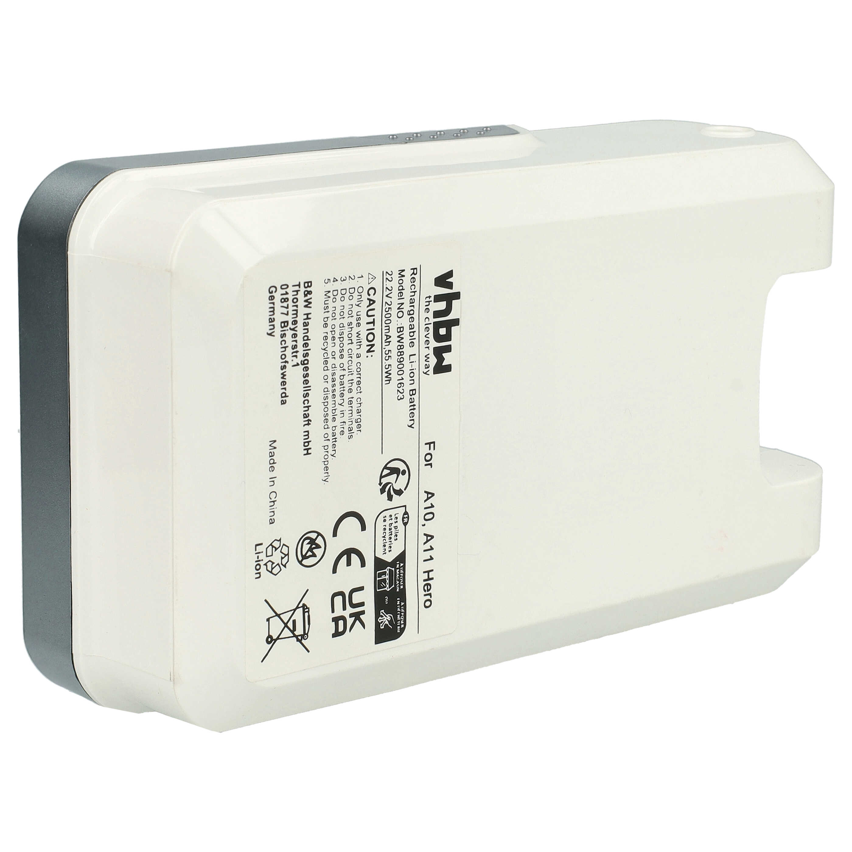 Battery replaces ZB1756-20P for Tineco 2500mAh, 22.2V, Li-Ion