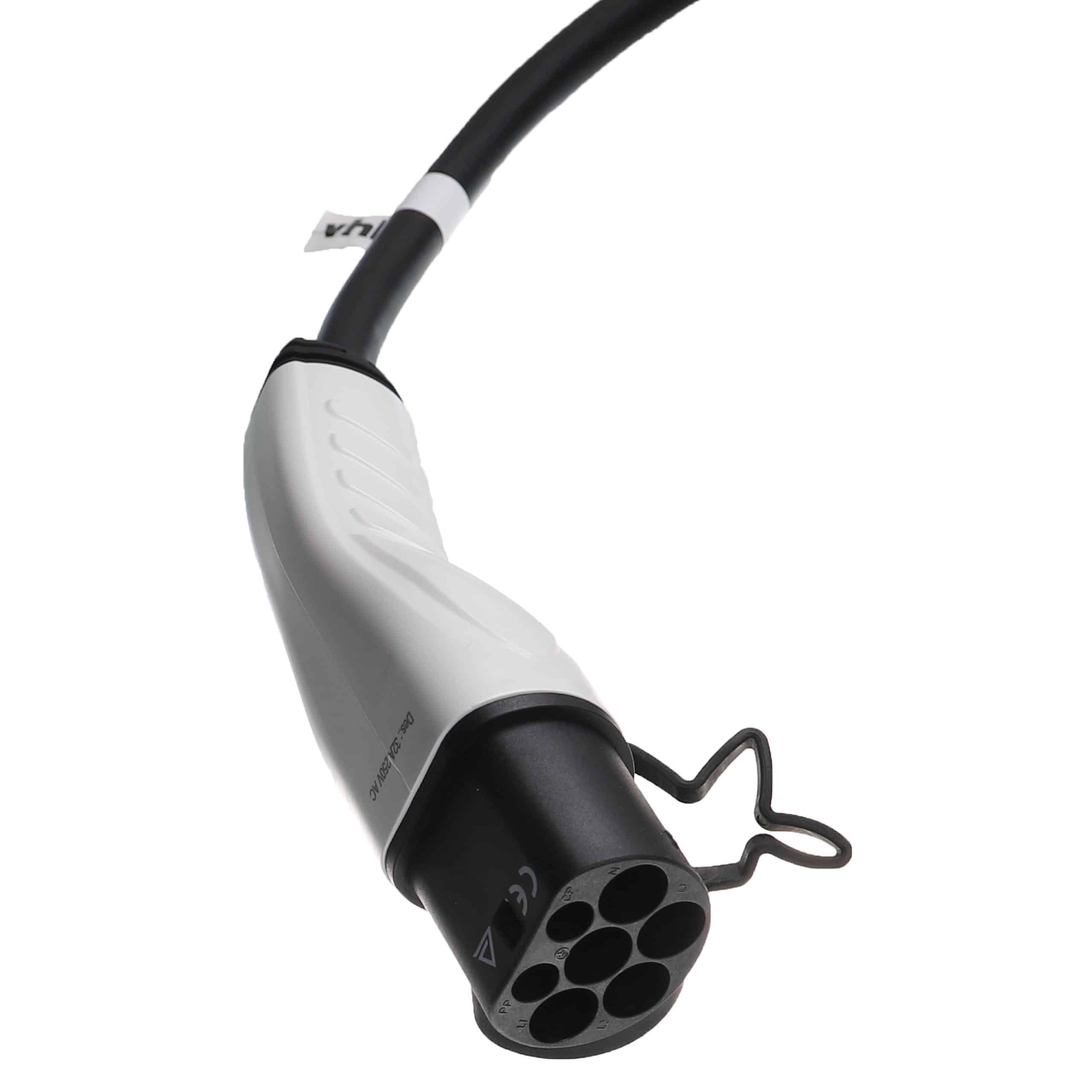 Charging Cable for Electric Car, Plug-In Hybrid - Type 2 to Type 2 Cable, Single-Phase, 32 A, 7 kW, 7 m