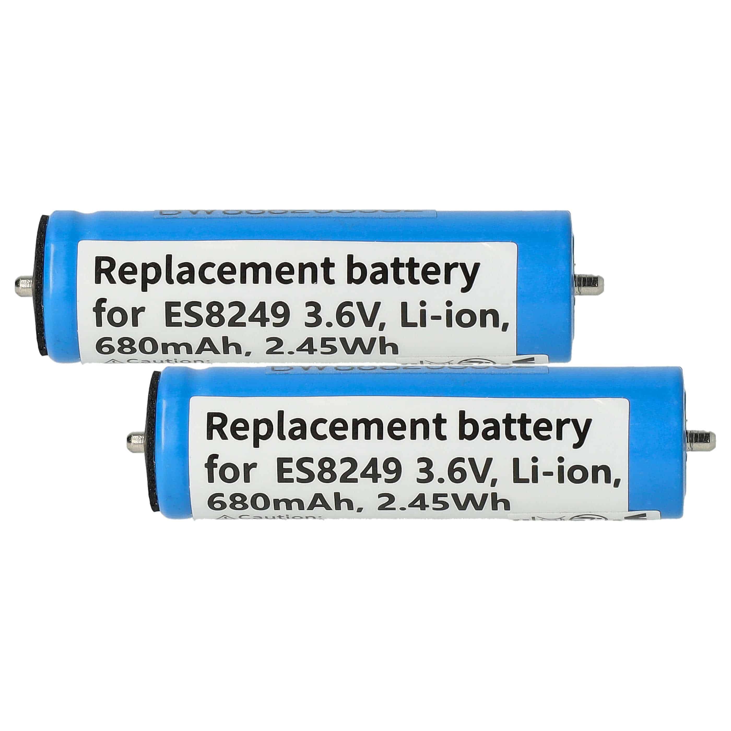 2x Akumulator do maszynki do strzyżenia zamiennik Panasonic K0360-0570, V9ZL2508 - 680 mAh 3,6 V Li-Ion
