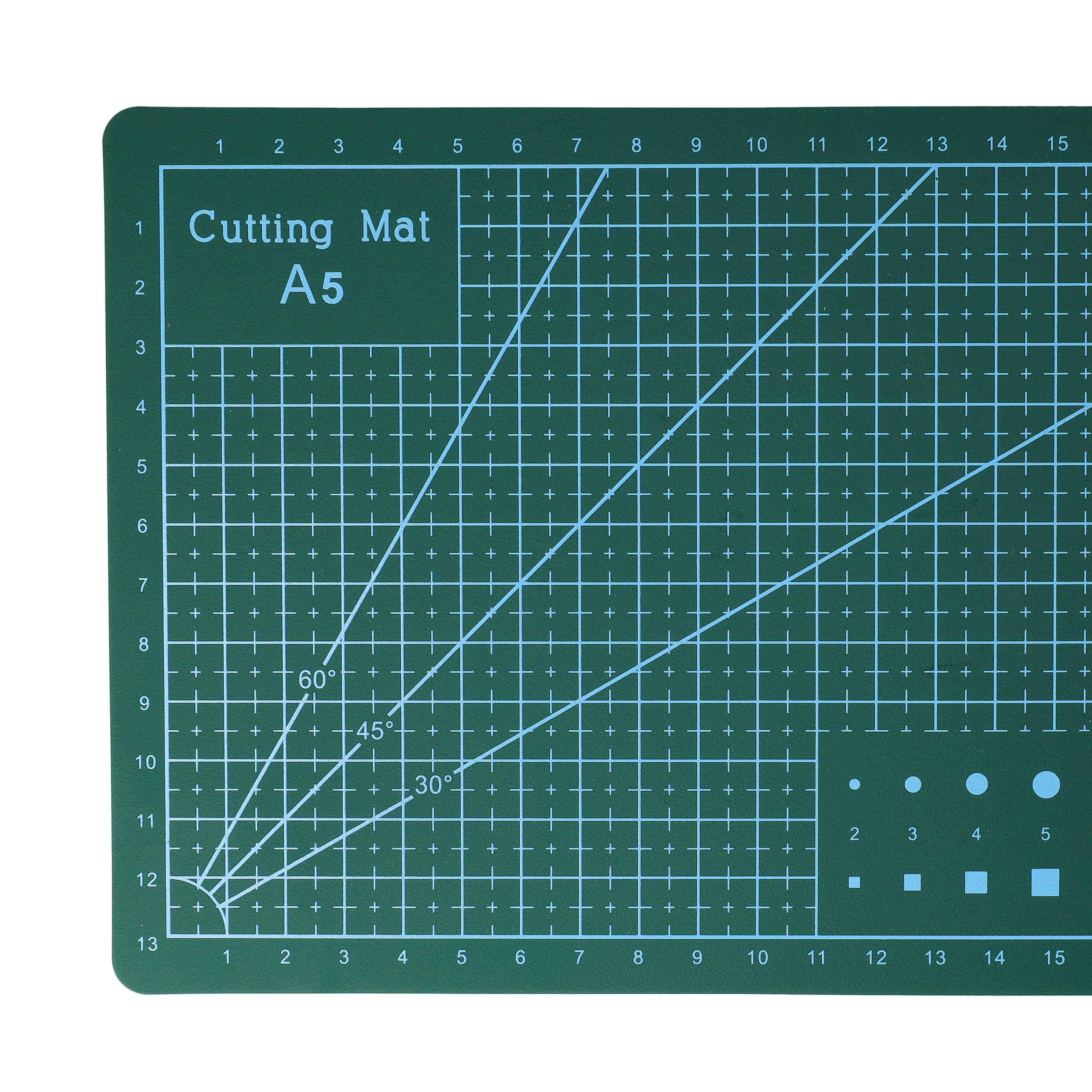 Schneidematte - A5 Arbeitsfläche, 15x22 cm, Selbstheilend, Mit Rasterung, Doppelseitig
