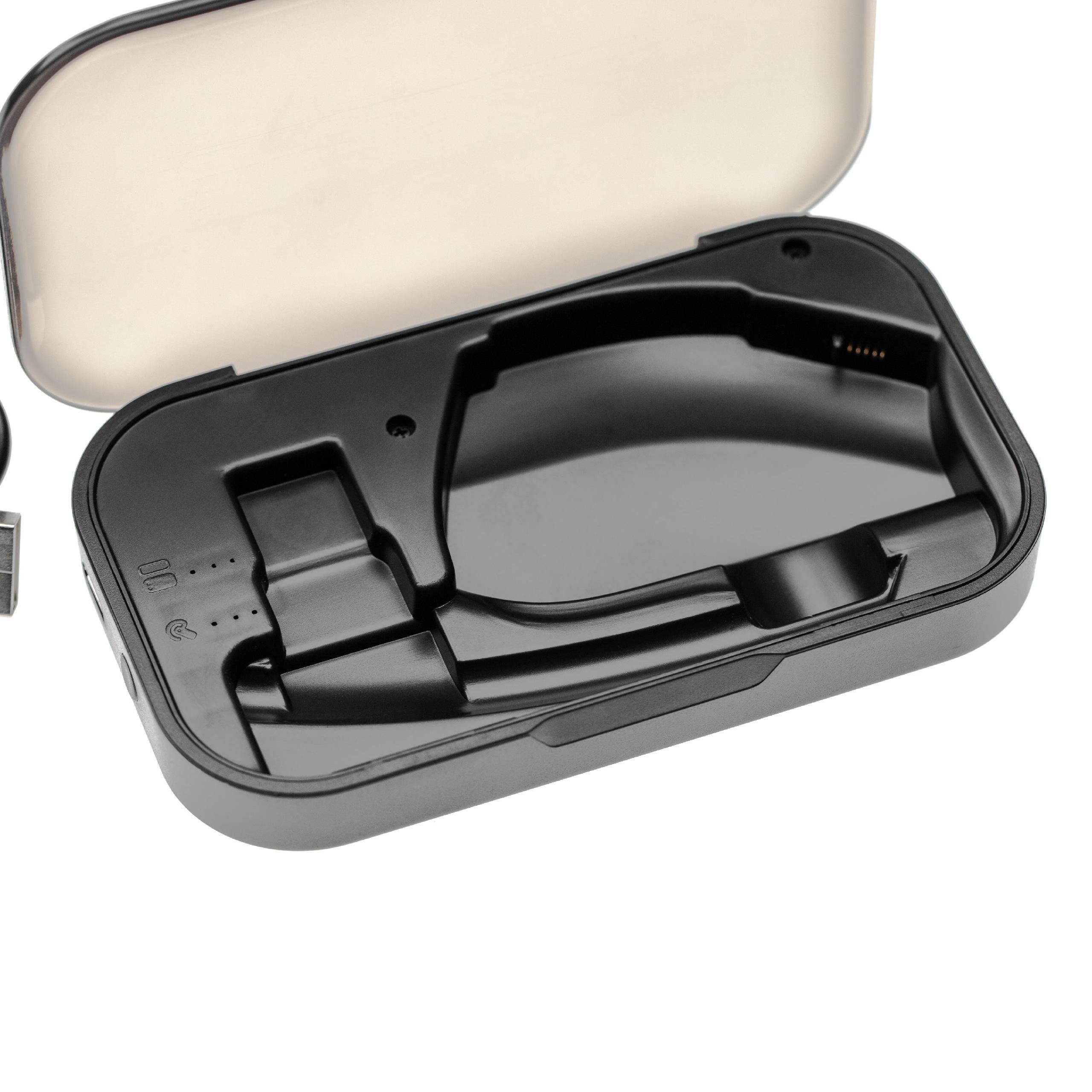 Charging Box suitable for Plantronics Voyager Legend UC Headset - Incl. USB Charger Cable Black