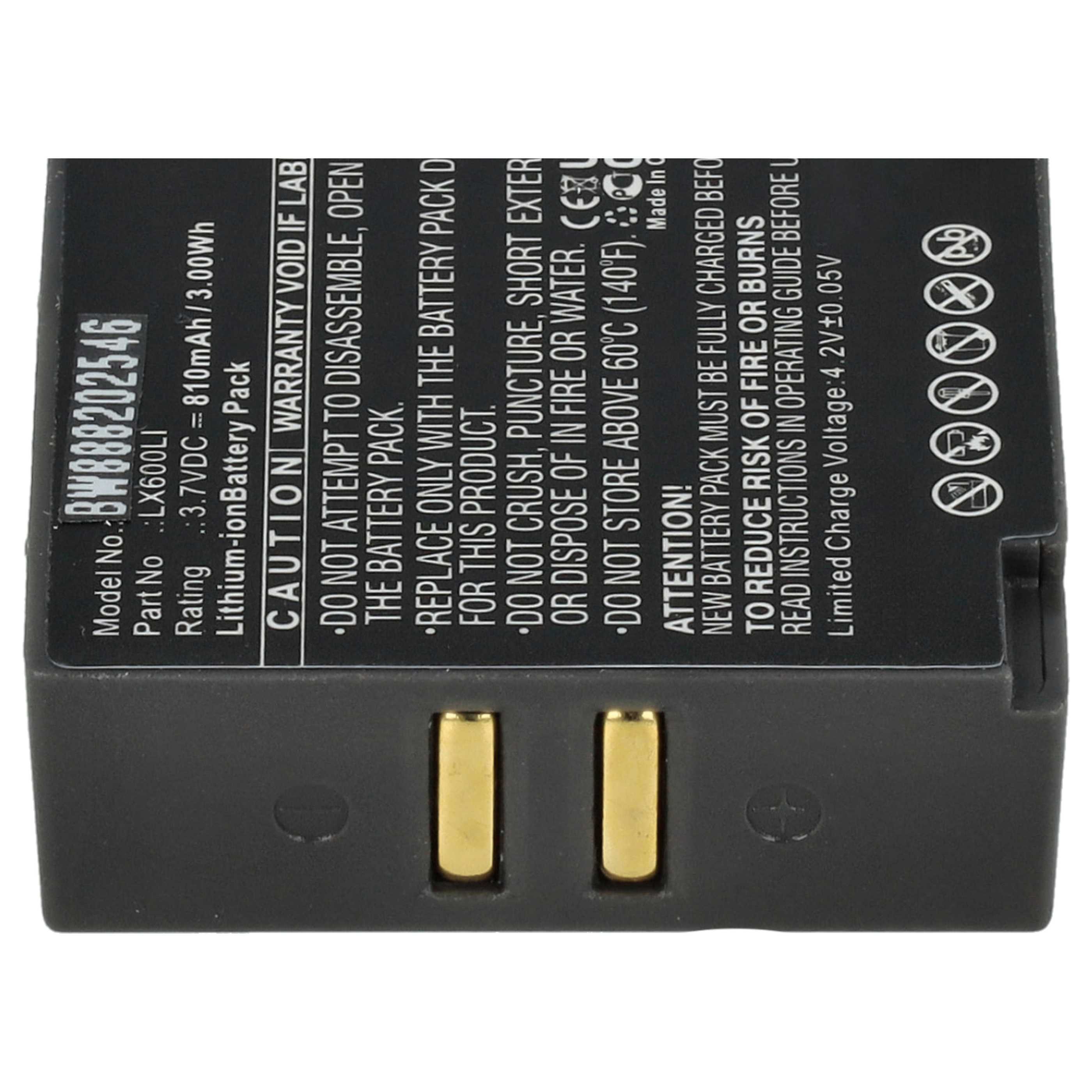 2x Akumulator do słuchawek bezprzewodowych zamiennik Eartec LX600LI - 810 mAh 3,7 V Li-Ion
