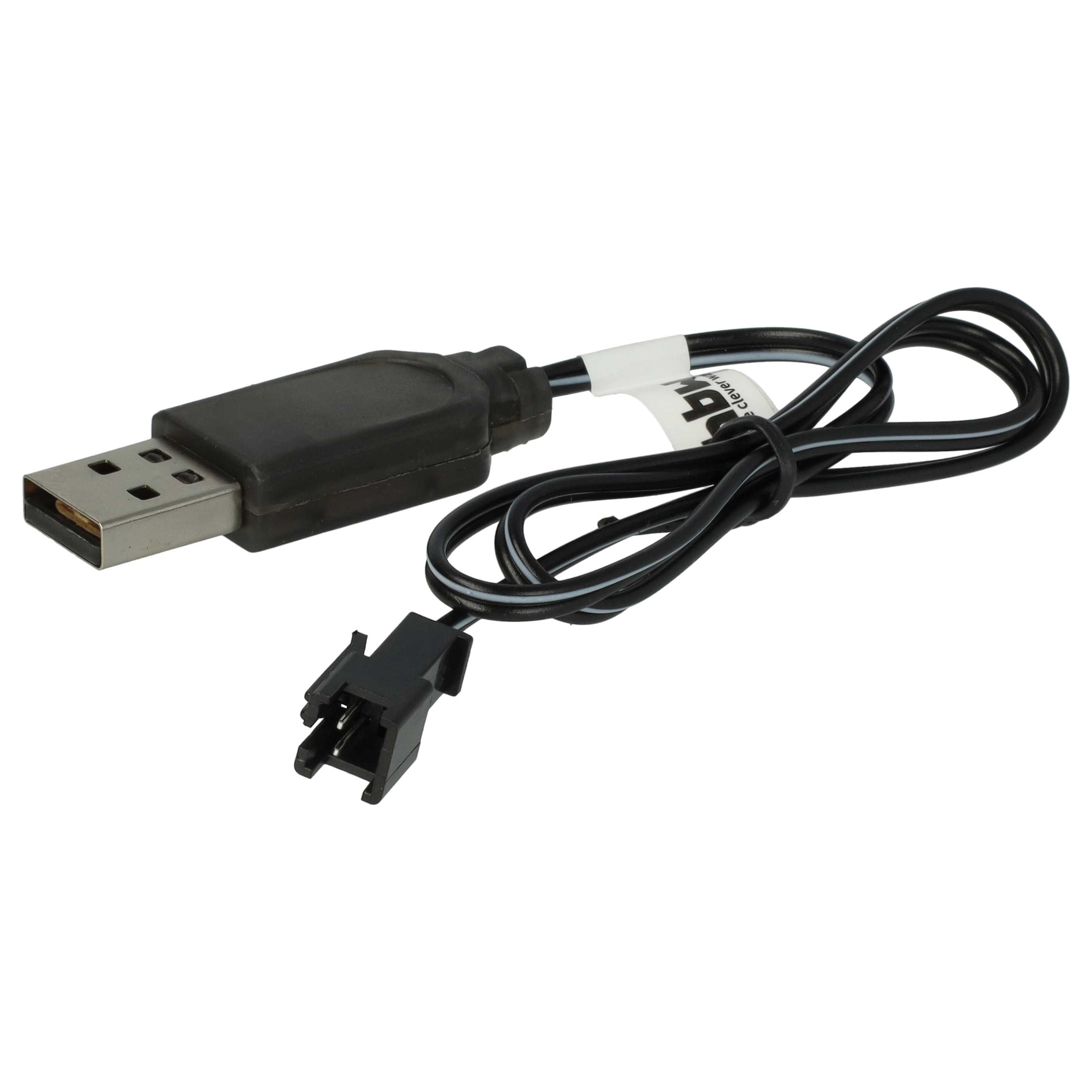 USB Charging Cable suitable for RC Batteries with SM-2P Connector, RC Model Making Battery Packs - 60 cm 3.6 V