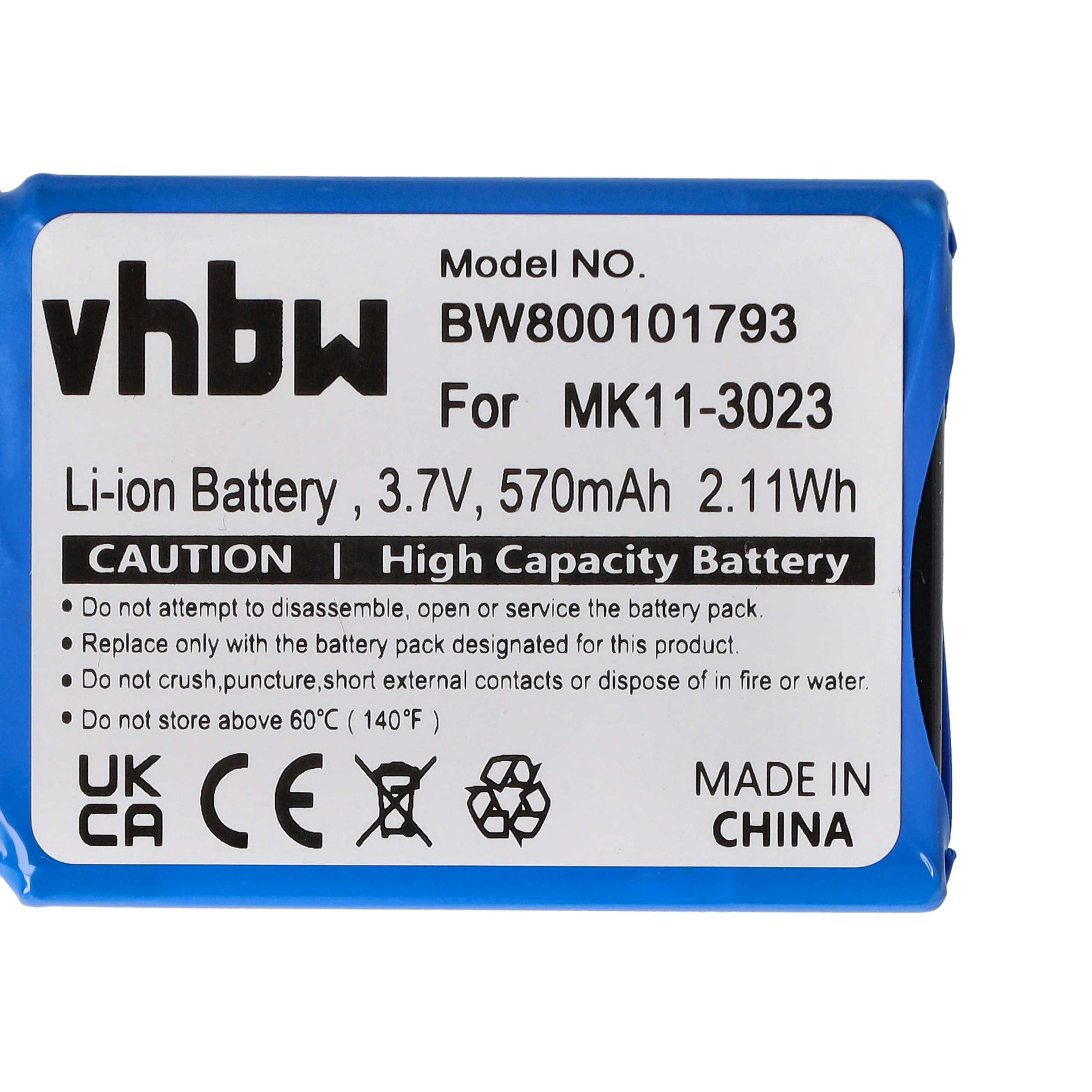 Batterie remplace Sony MK11-2902 remplace Sony MK11-2902 pour manette de jeu - 600mAh, 3,7V