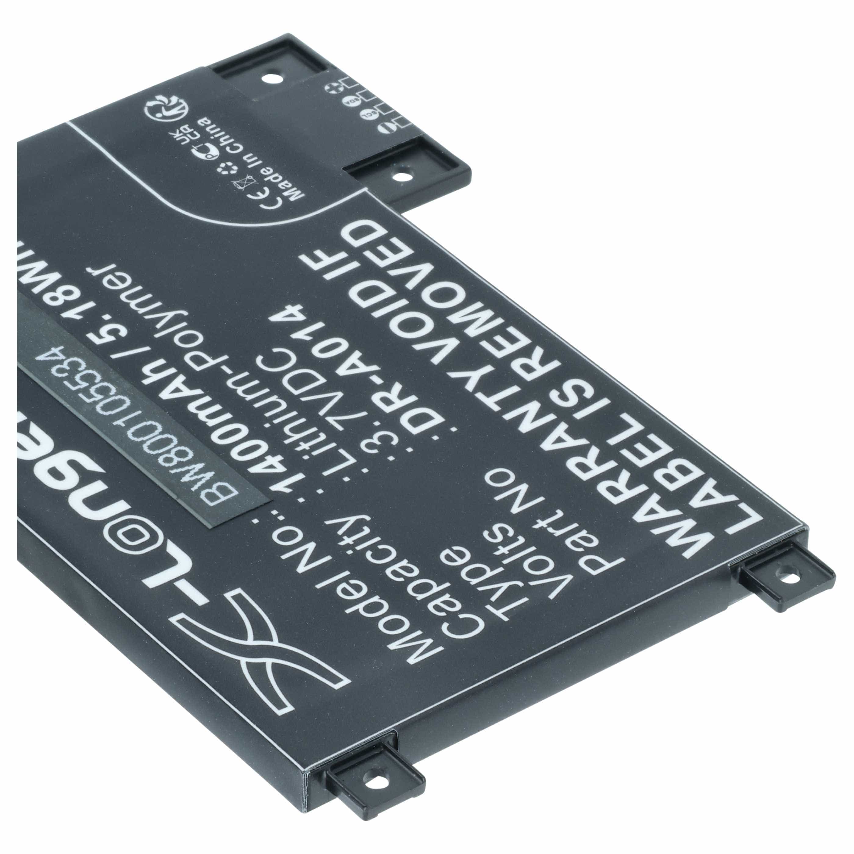E-Book Battery replaces Amazon DR-A014, 170-1056-00, S2011-002-S, S2011-002-A - 1400 mAh 3.7 V Li-polymer