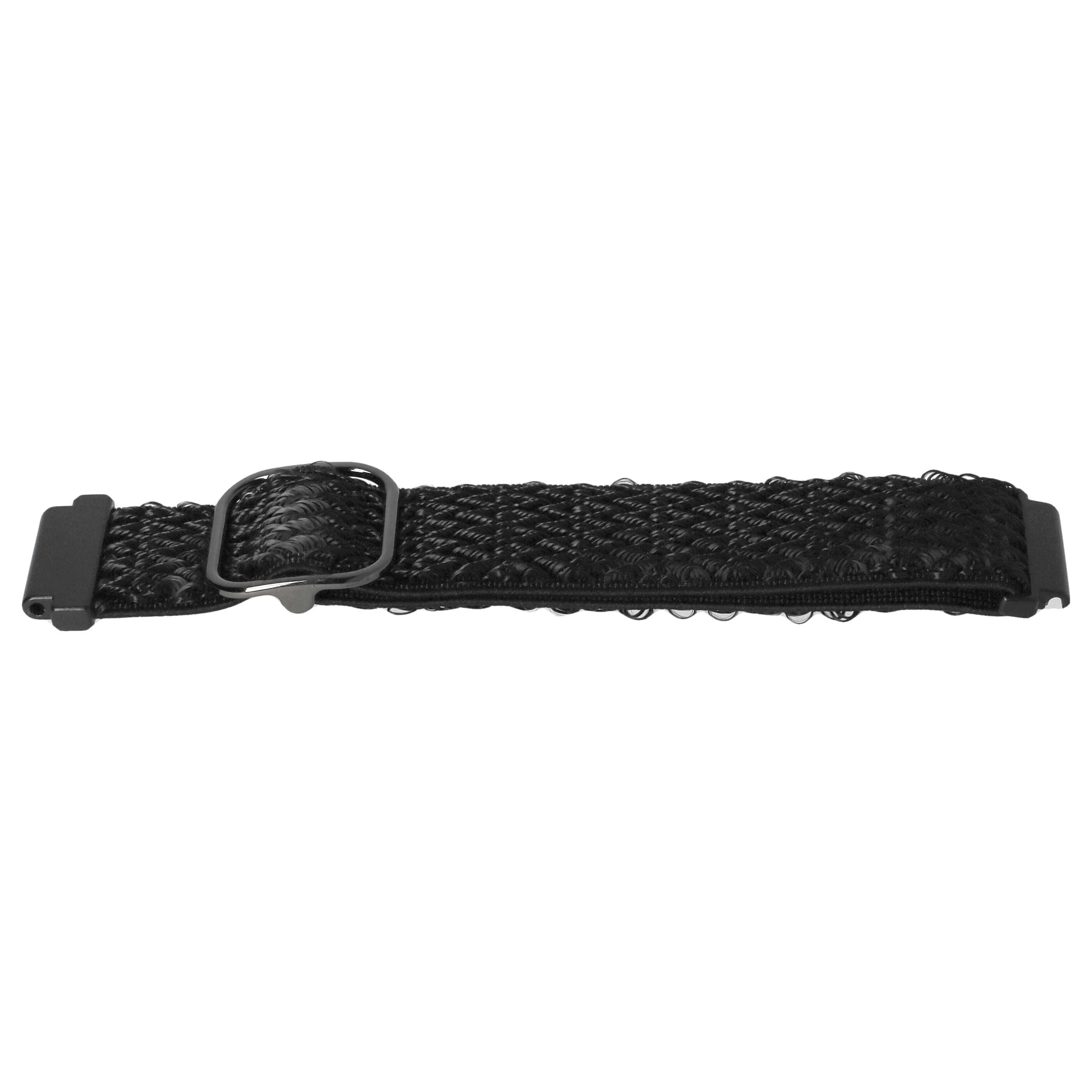 correa para Huami / Samsung Amazfit / Gear / Galaxy smartwatch - 21 x 2 cm, nailon, negro