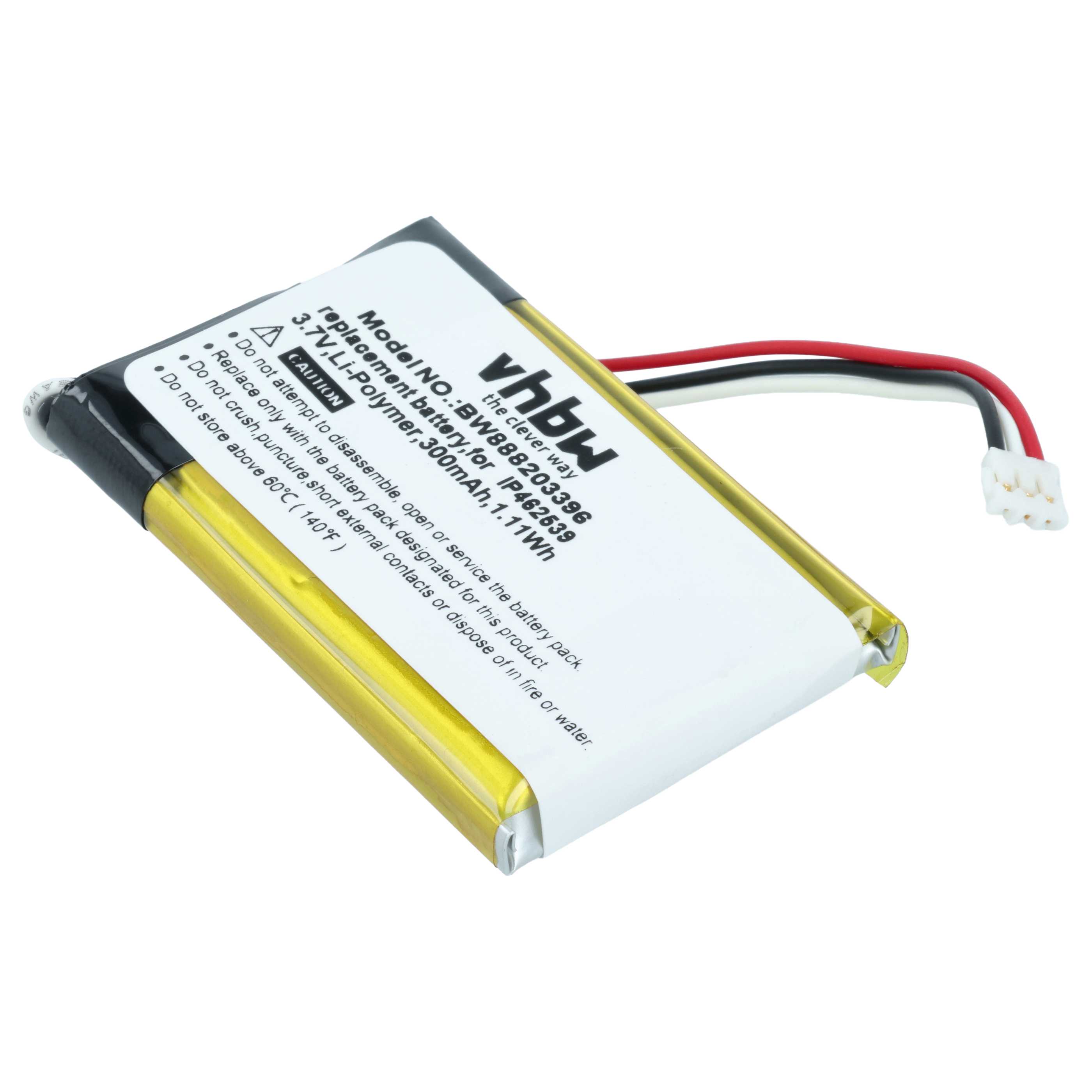 Medical Equipment Battery replaces Phonak IP462539 - 300 mAh 3.7 V Li-polymer