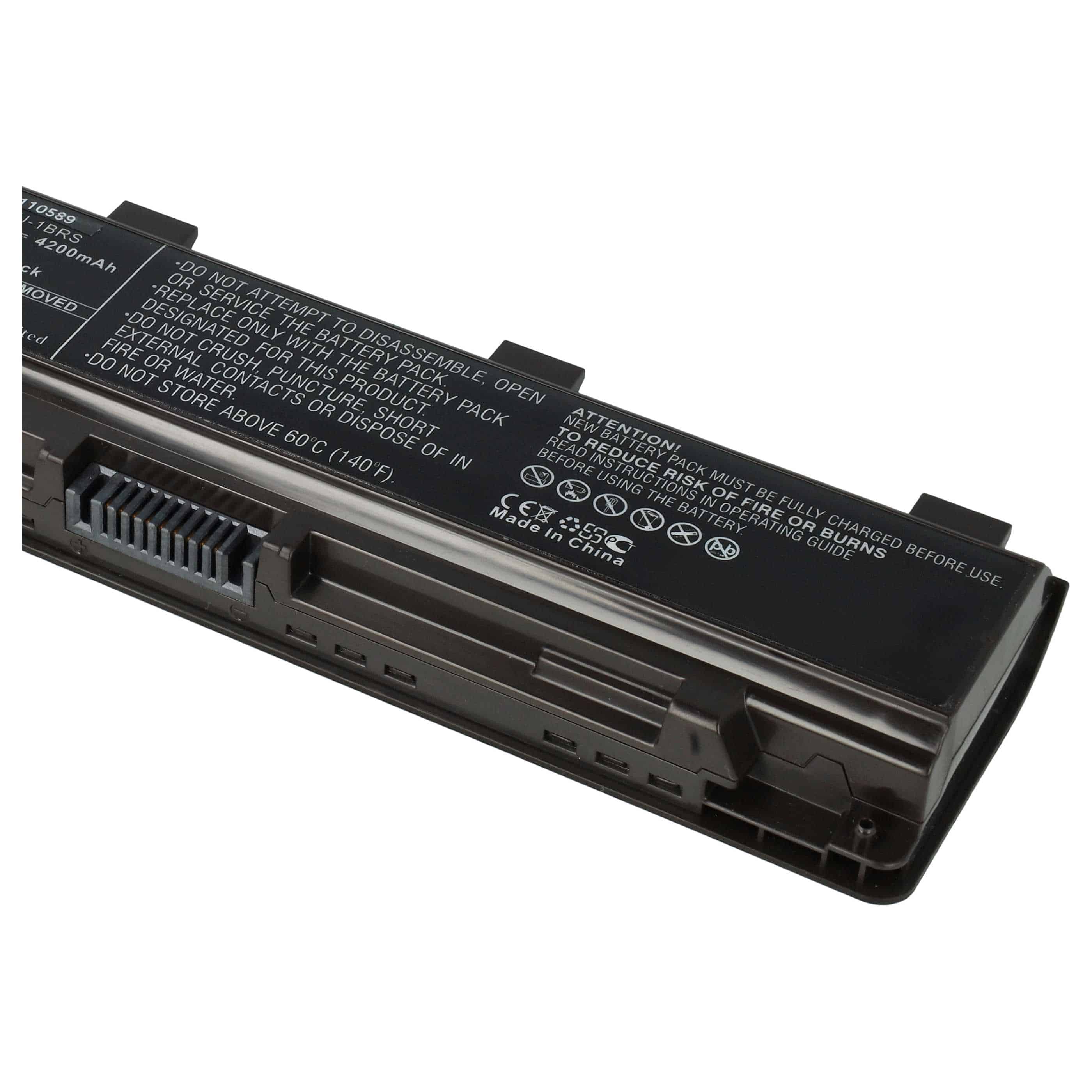 Notebook Battery Replacement for Toshiba PABAS274, PA5121U-1BRS, P000573260 - 4200 mAh 10.8 V Li-Ion, black