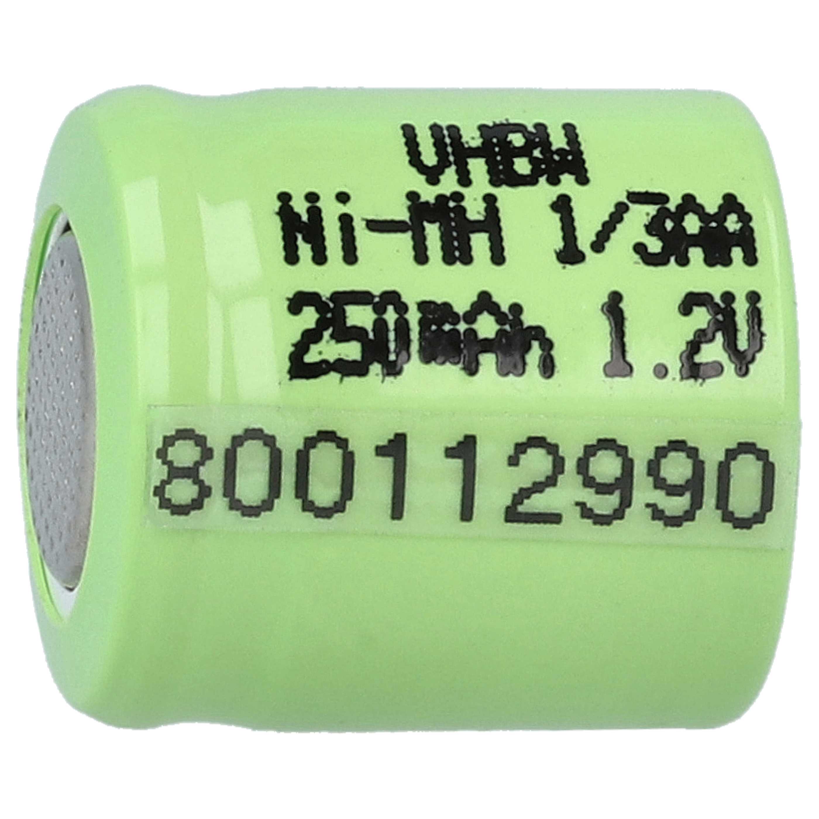 Batterie (2 pcs.) remplace 1/3AA modèle radio-télécommandé - 250mAh 1,2V NiMH