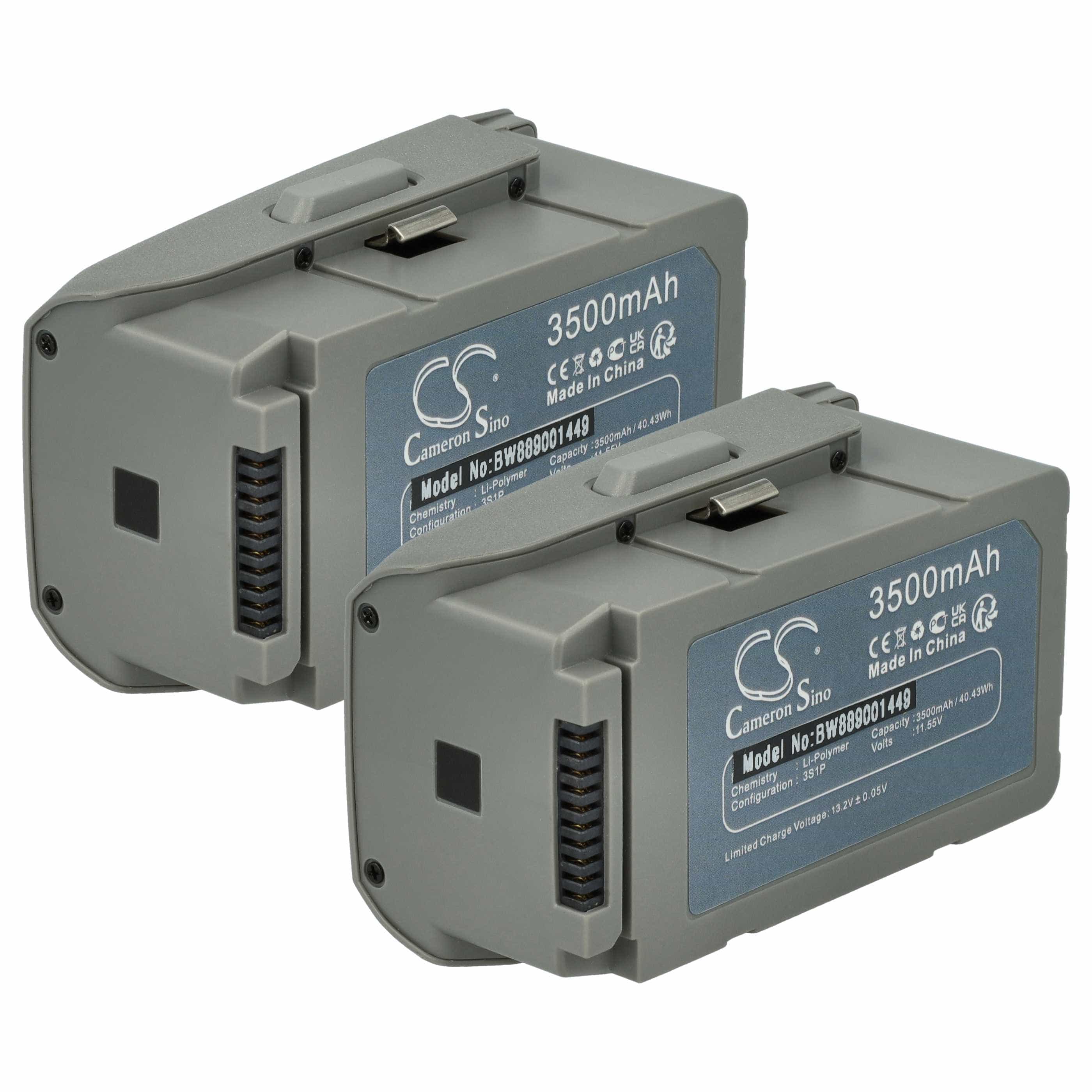 2x Batteries remplace DJI PB2, CP.MA.00000268.01 pour drone DJI- 3500mAh 11,55V Li-polymère