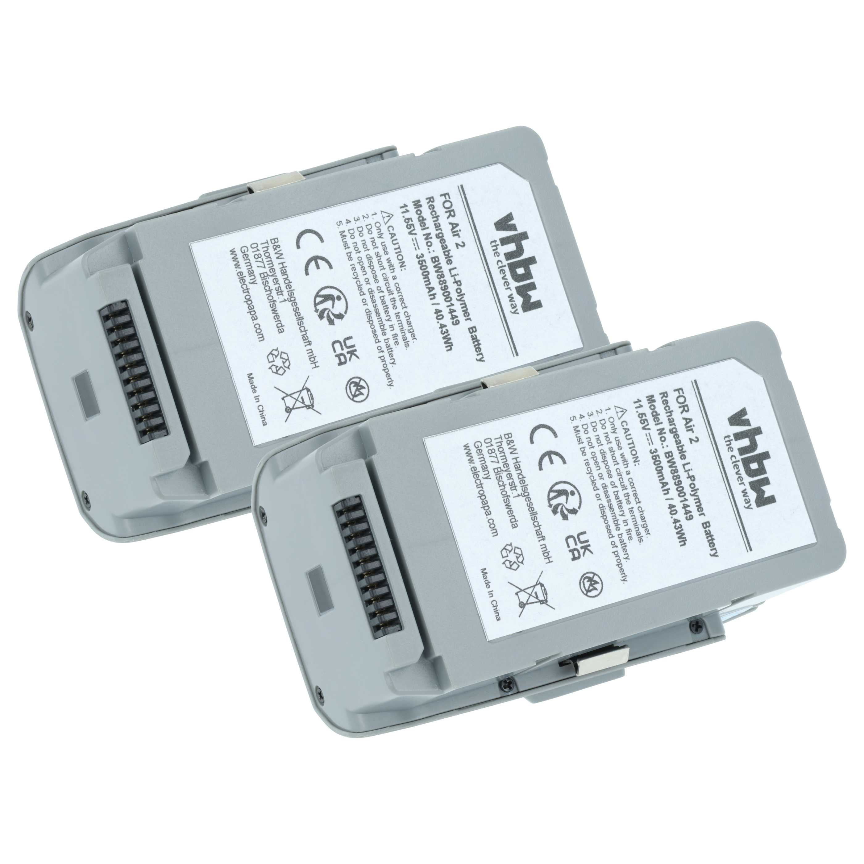 Drohnen-Akku (2 Stück) als Ersatz für DJI PB2, CP.MA.00000268.01 für DJI - 3500mAh 11,55V Li-Polymer