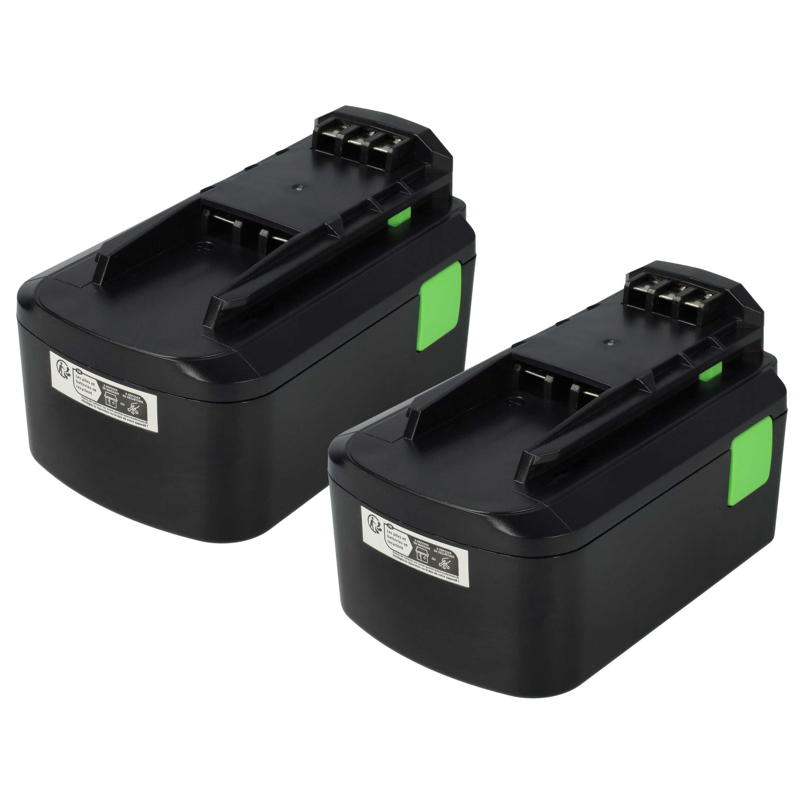Akku (2x Stück) 18V als Ersatz für Festo Festool BPC 18 Li, 499849, 498343 - 4Ah, Li-Ion