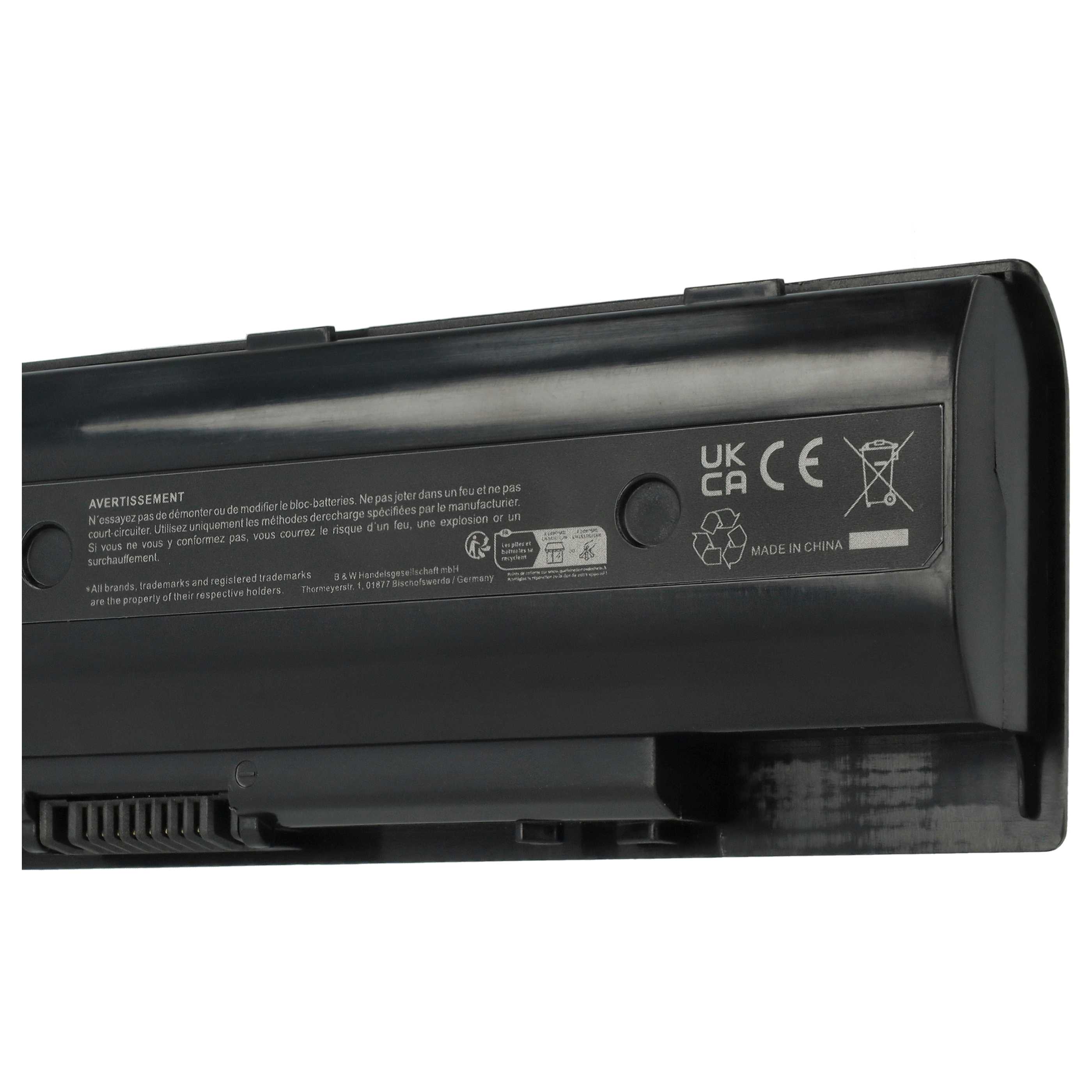 Notebook Battery replaces HP 709988-242, 709988-241, 709988-221, 709987-001 - 4400 mAh 10.8 V Li-Ion