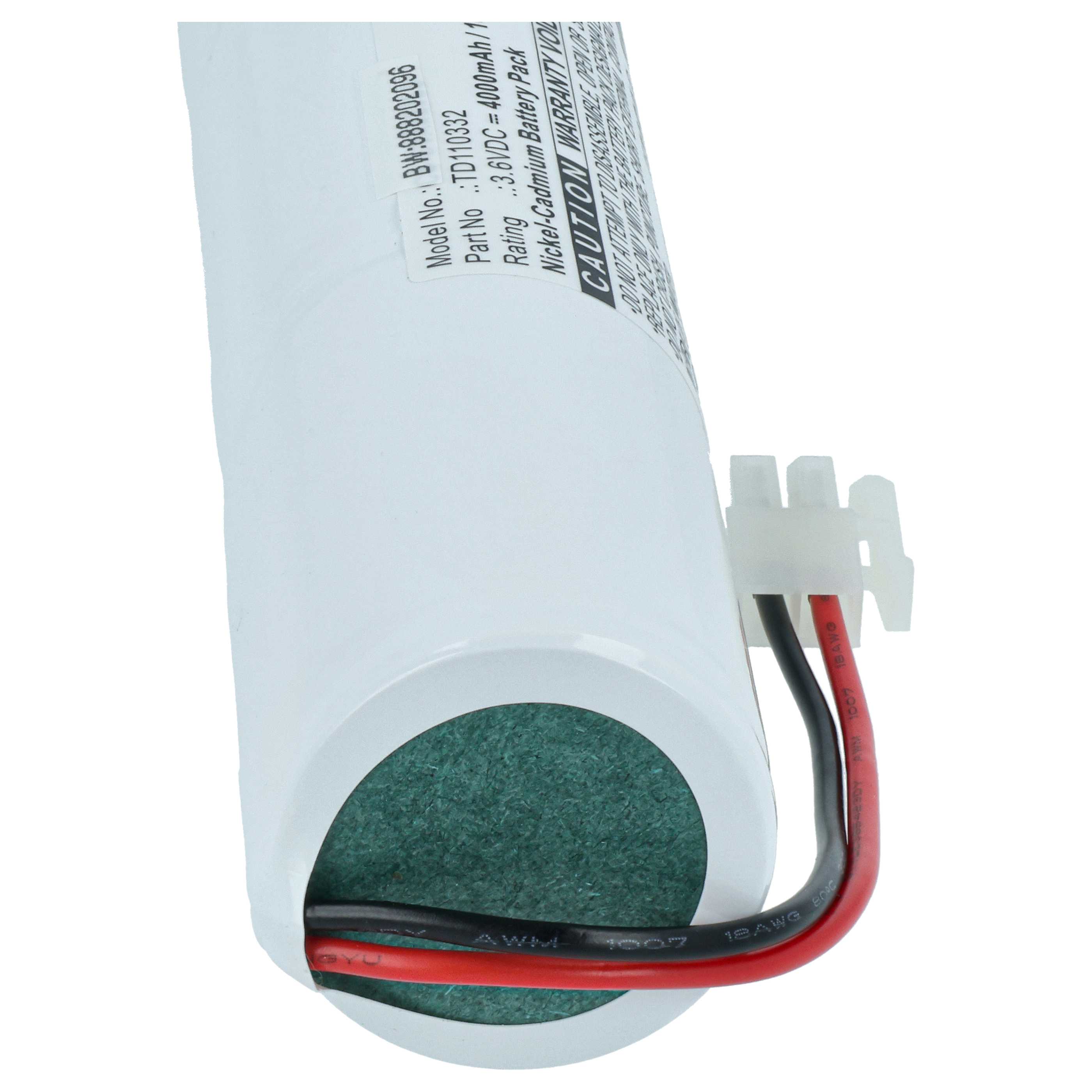 2x Batteries remplace Schneider 329056000, TD110332 pour éclairage de secours Schneider - 4000mAh 3,6V NiCd