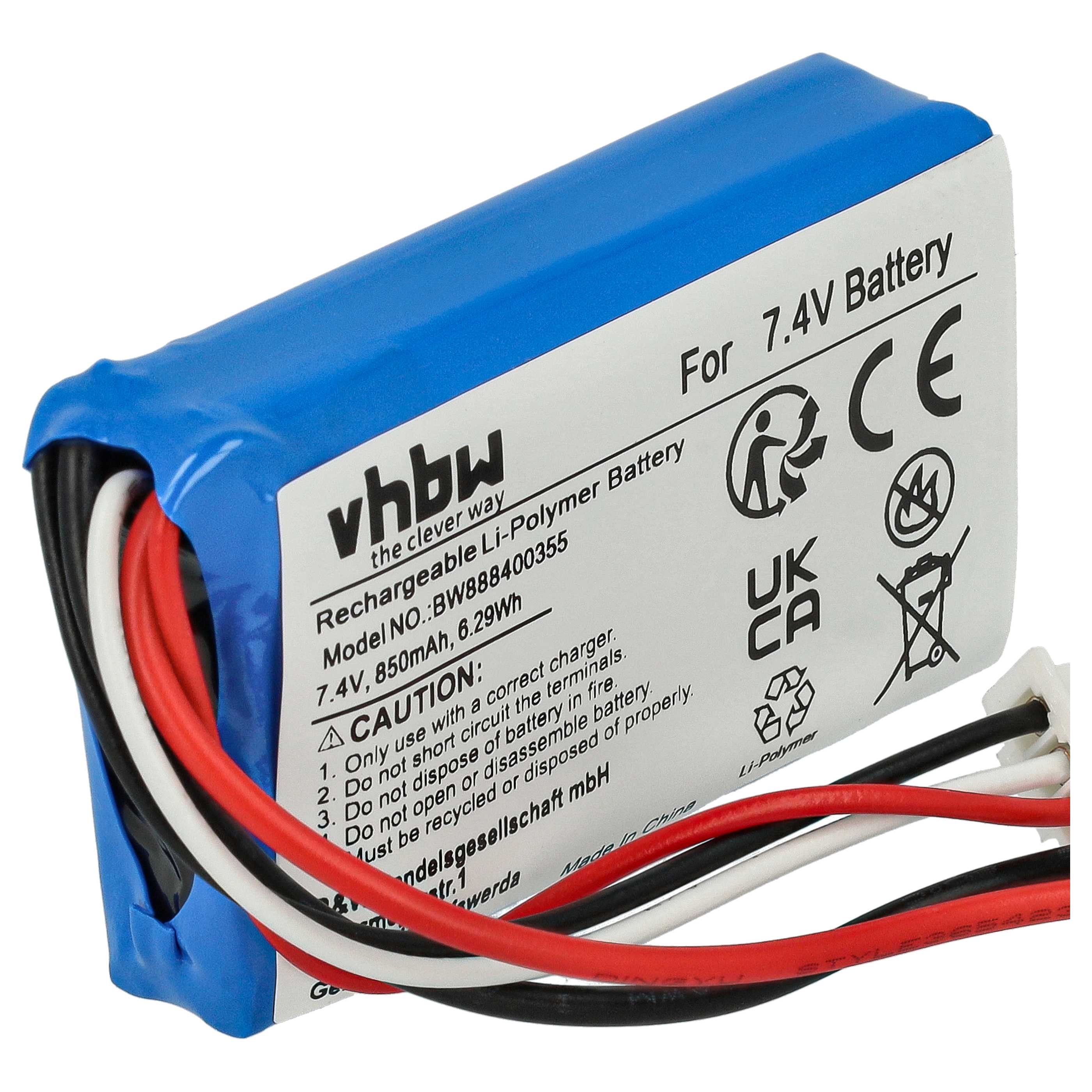 Batterie modèle radio-télécommandé - 850mAh 7,4V Li-polymère, SM-2P