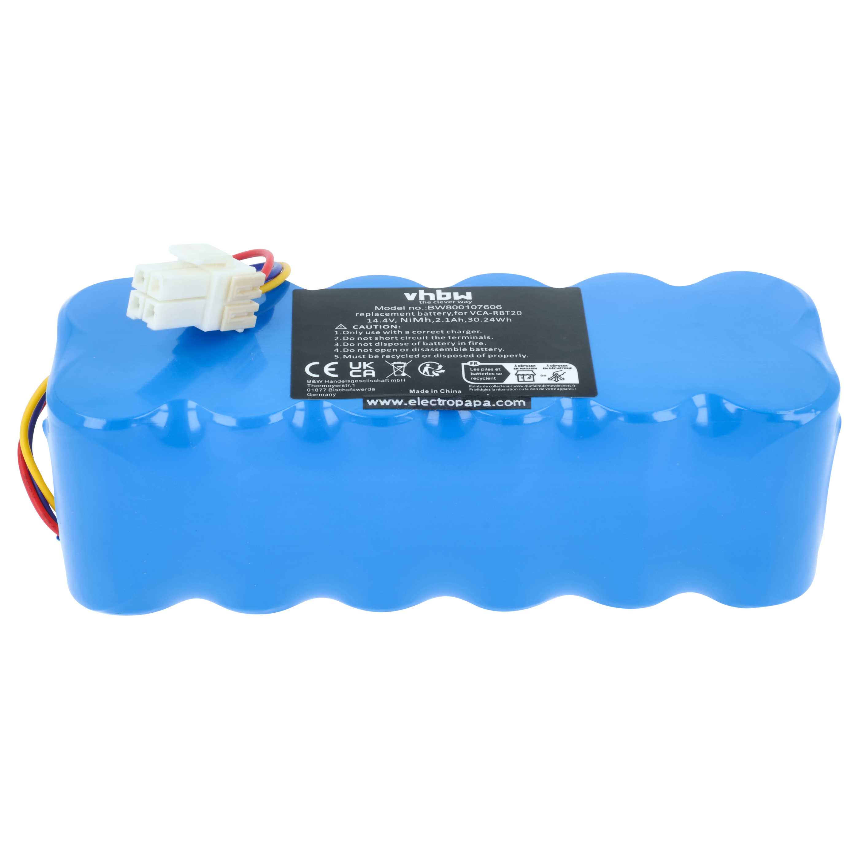 Batteria sostituisce Samsung AP5576883, DJ63-01050A, AP5579205 per aspirapolvere - 2100mAh 14,4V NiMH