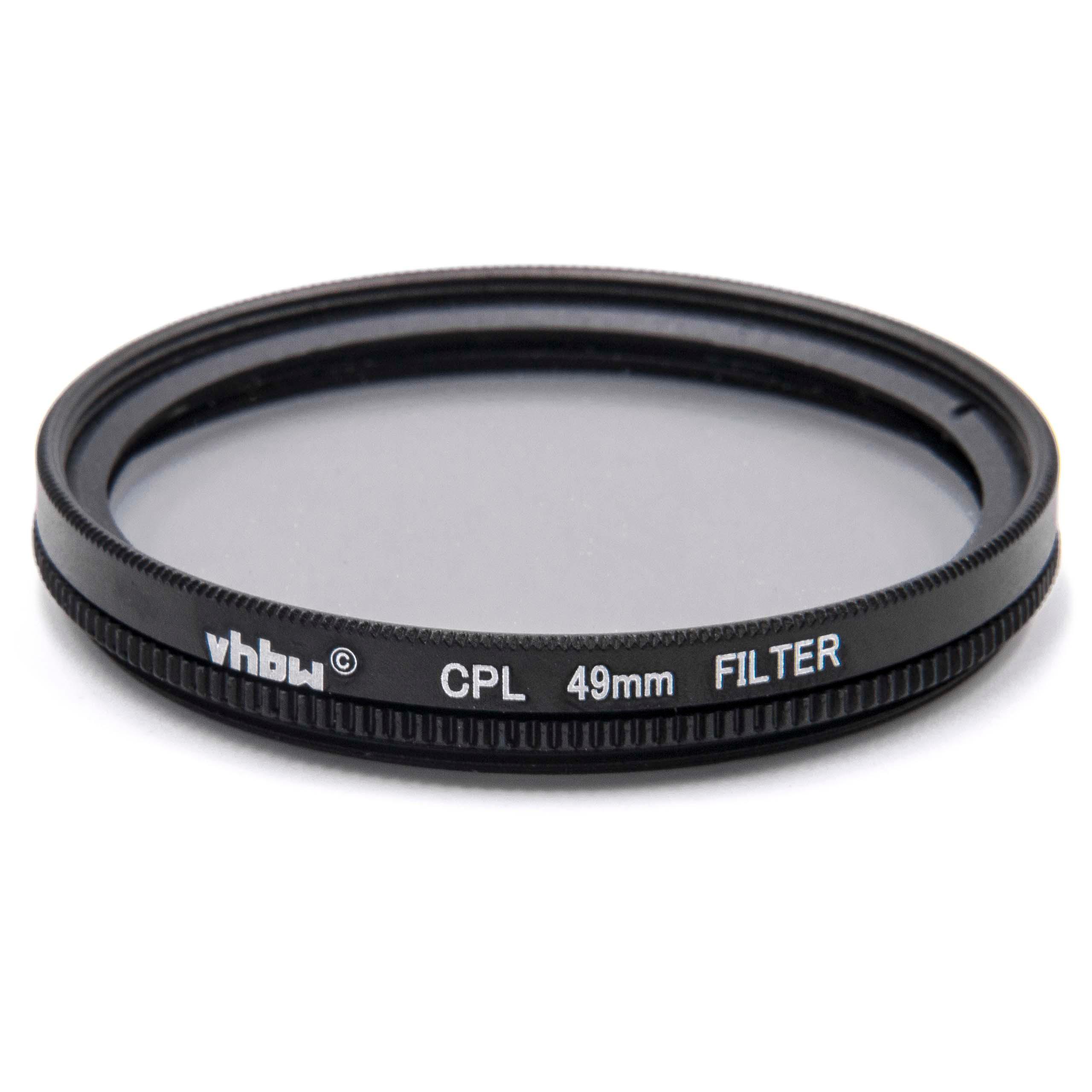 Filtro polarizzatore per camere e obiettivi con filettatura da 49 mm - filtro polarizzante circolare (CPL)