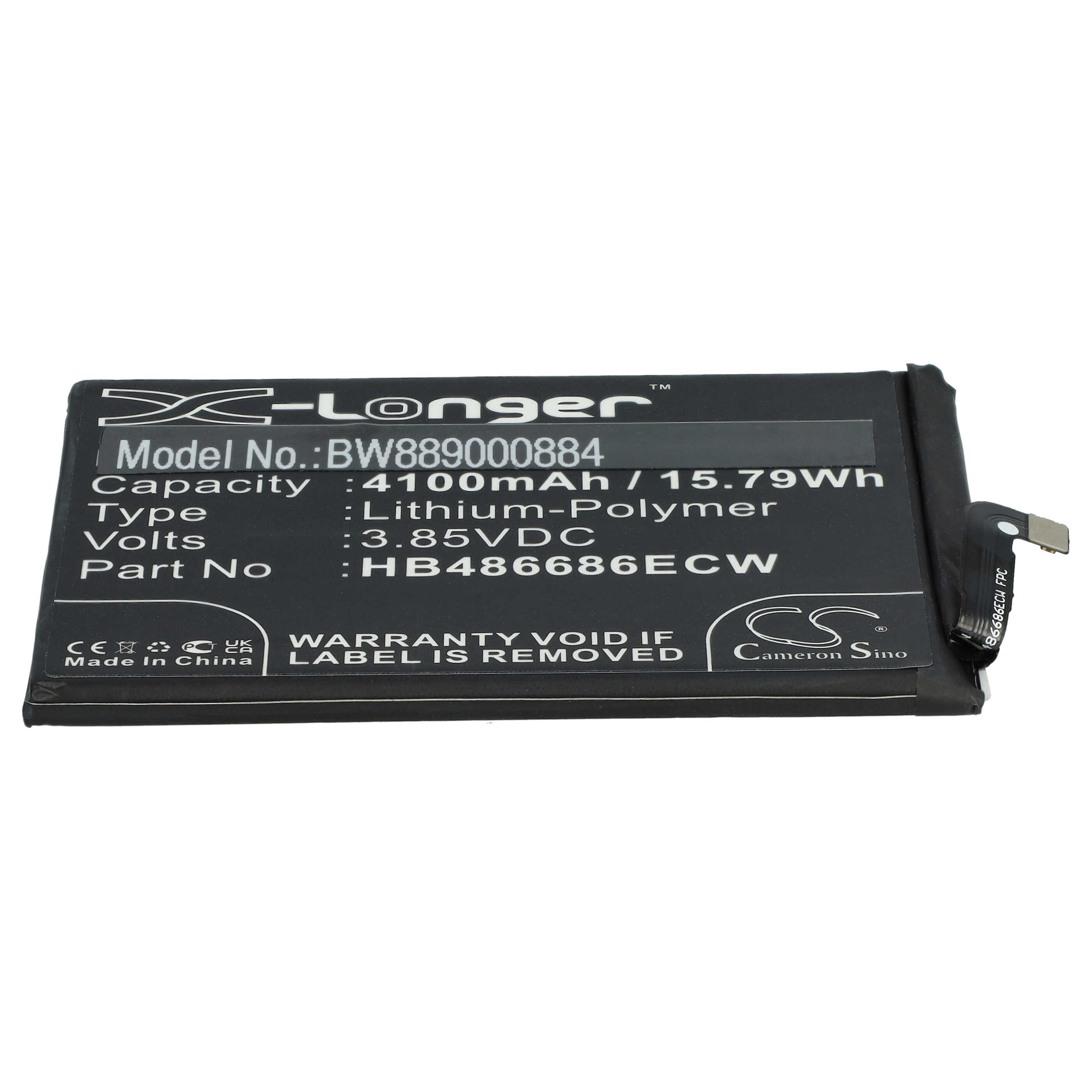 Mobile Phone Battery Replacement for Huawei HB486686ECW - 4100 mAh 3.85 V Li-polymer