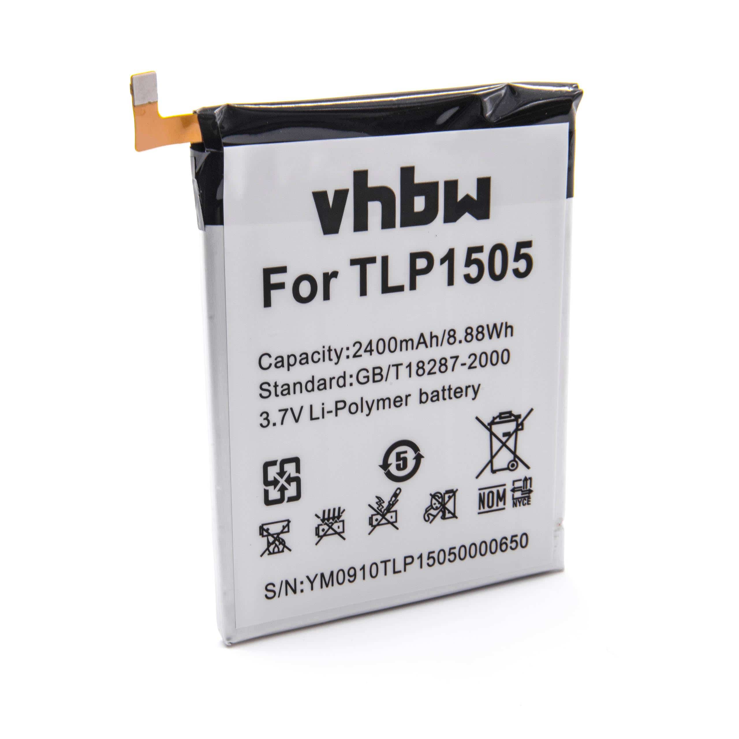 Batterie remplace TLP1505 pour téléphone portable - 2400mAh, 3,8V, Li-polymère