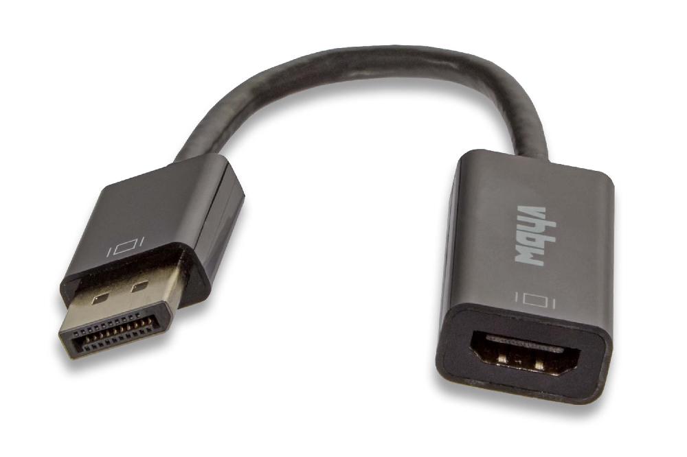 vhbw Adaptateur DisplayPort vers HDMI pour TV, PC, ordinateur portable, vidéoprojecteur - Câble adaptateur DP 