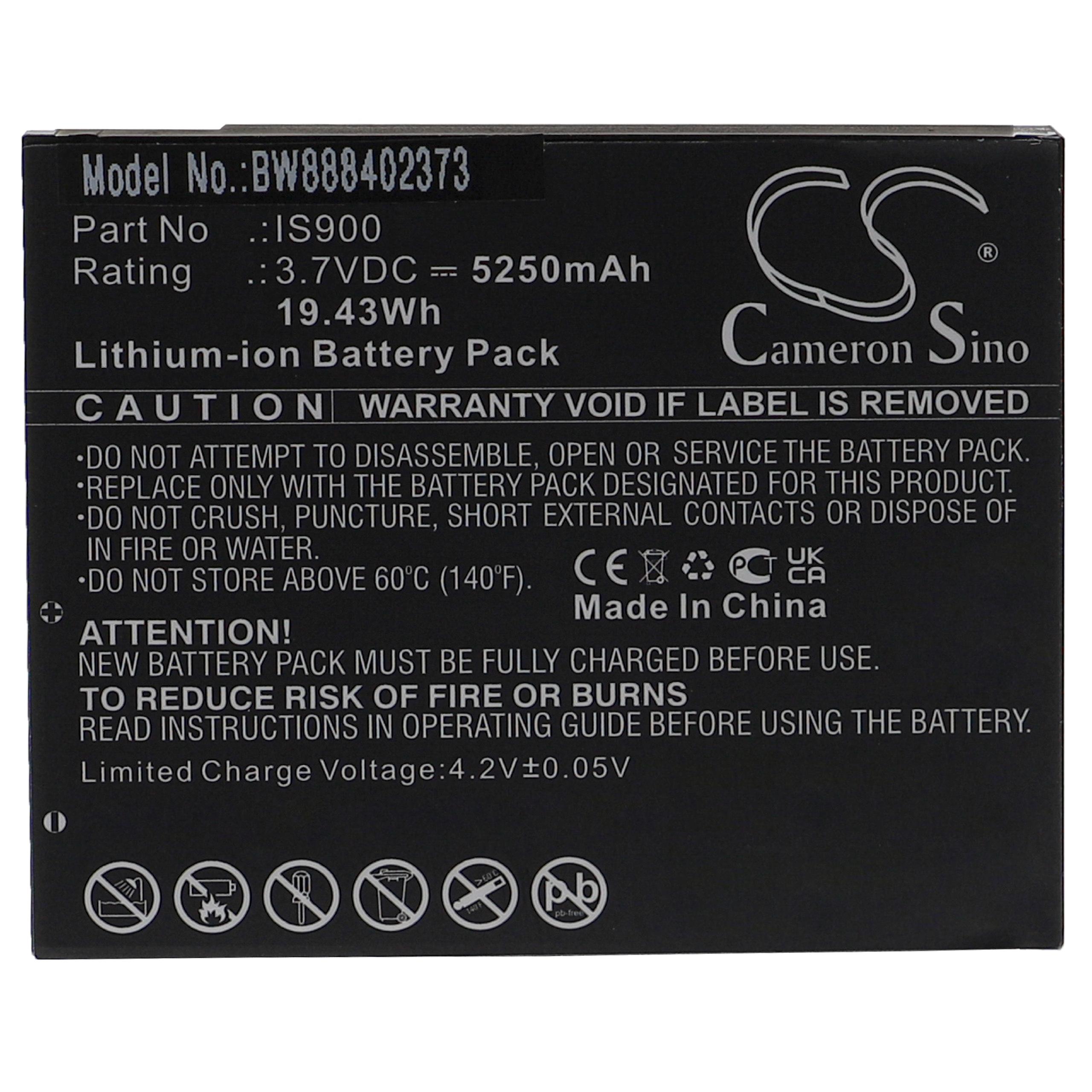 Batteria per lettore di carte di credito sostituisce Pax IS900 Pax - 5250mAh 3,7V Li-Ion