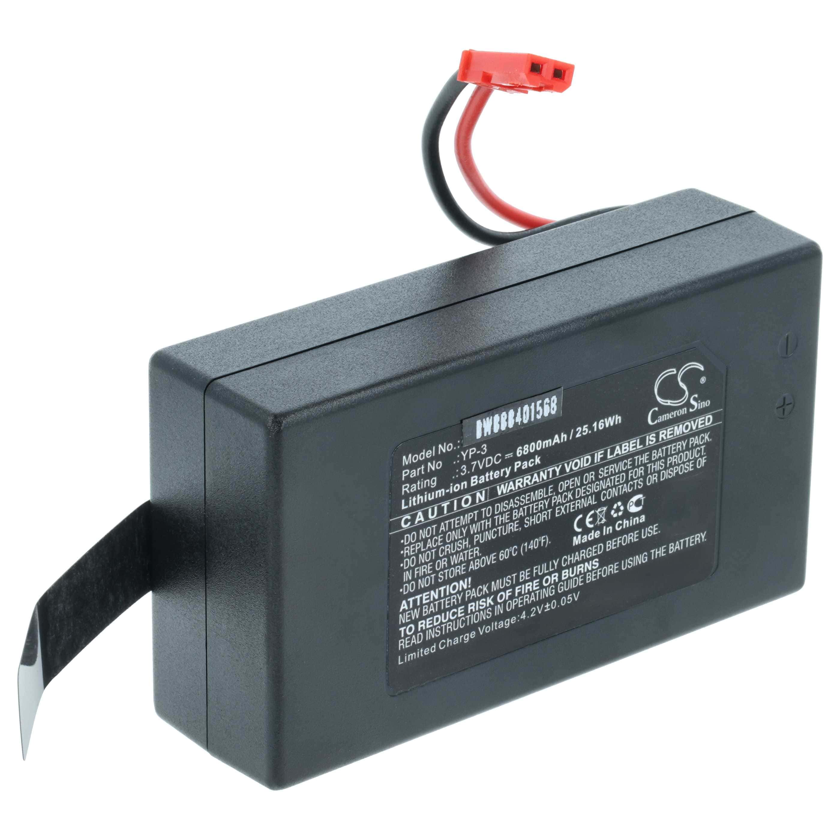 Batterie remplace Yuneec YP-3 modèle radio-télécommandé - 6800mAh 3,7V Li-ion