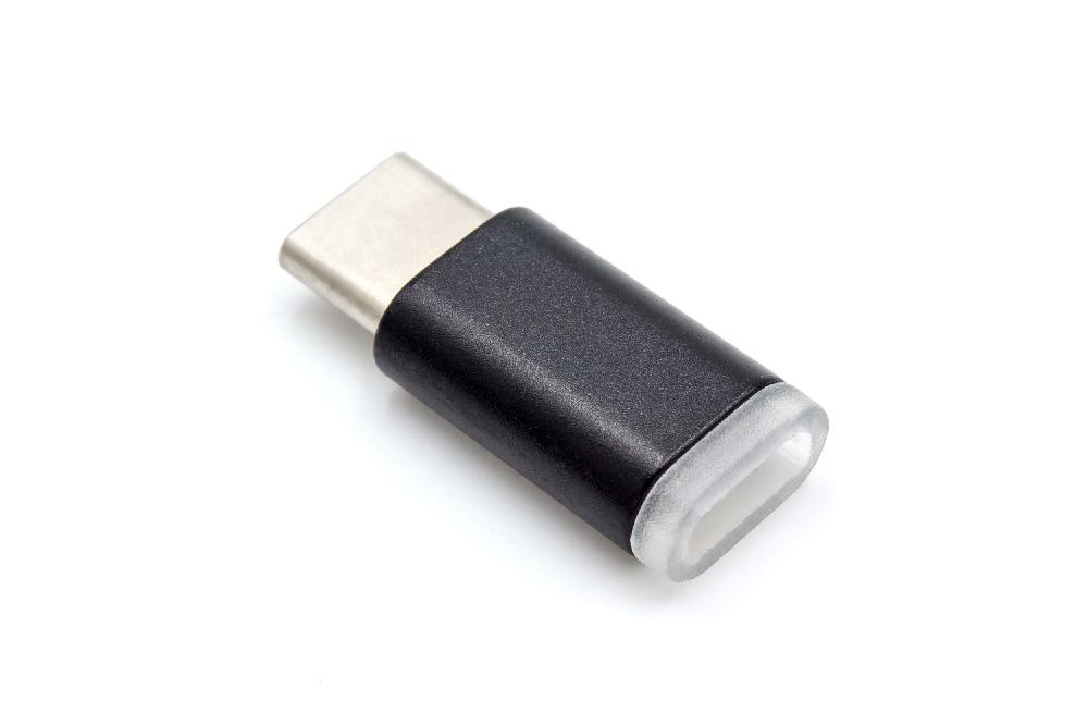 vhbw Adaptateur USB-C vers micro-USB noir