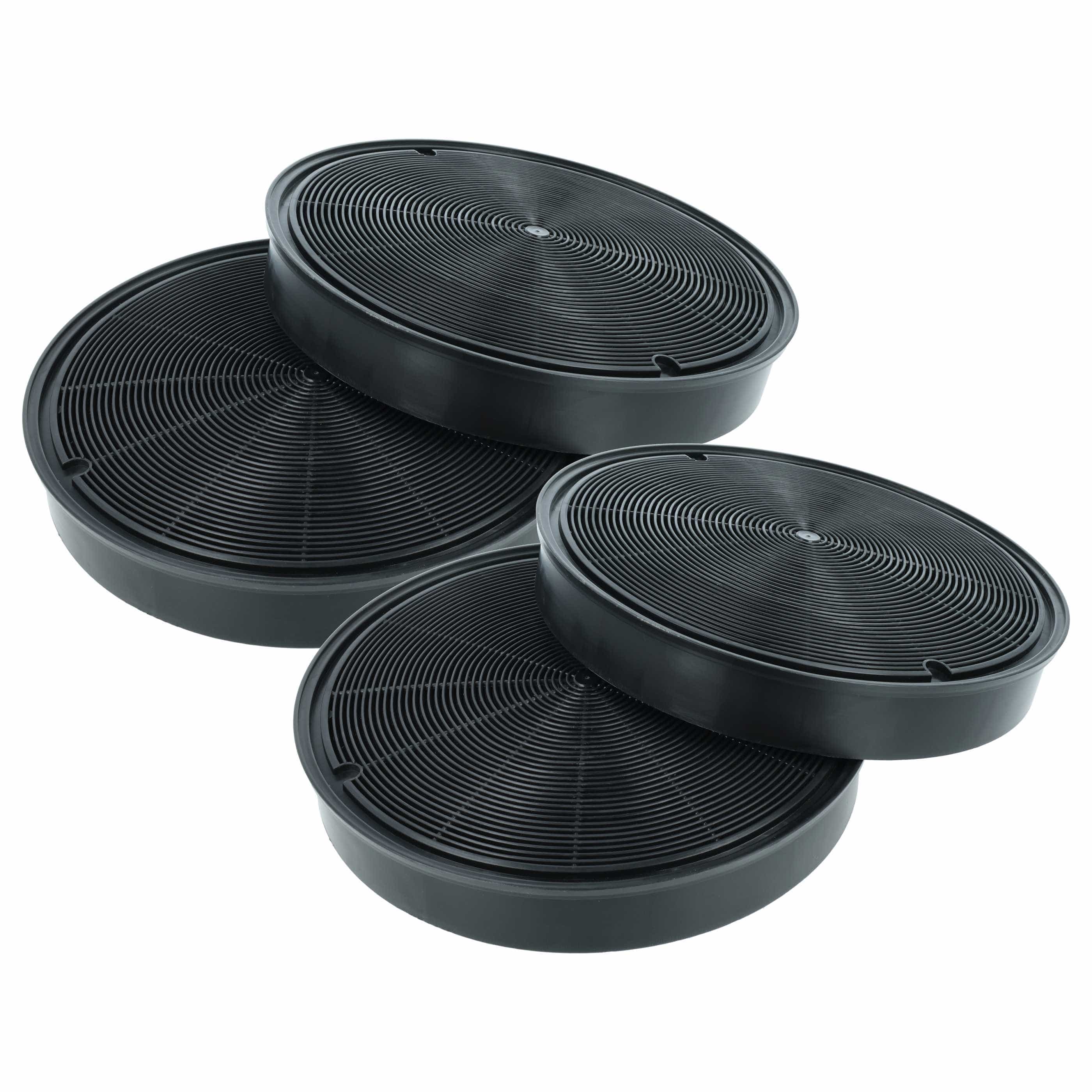 4x Filtres à charbon actif remplace AEG AS-AZKF080, EFF62, 8718868949578, E3CFF62, F196 pour hotte Zanussi