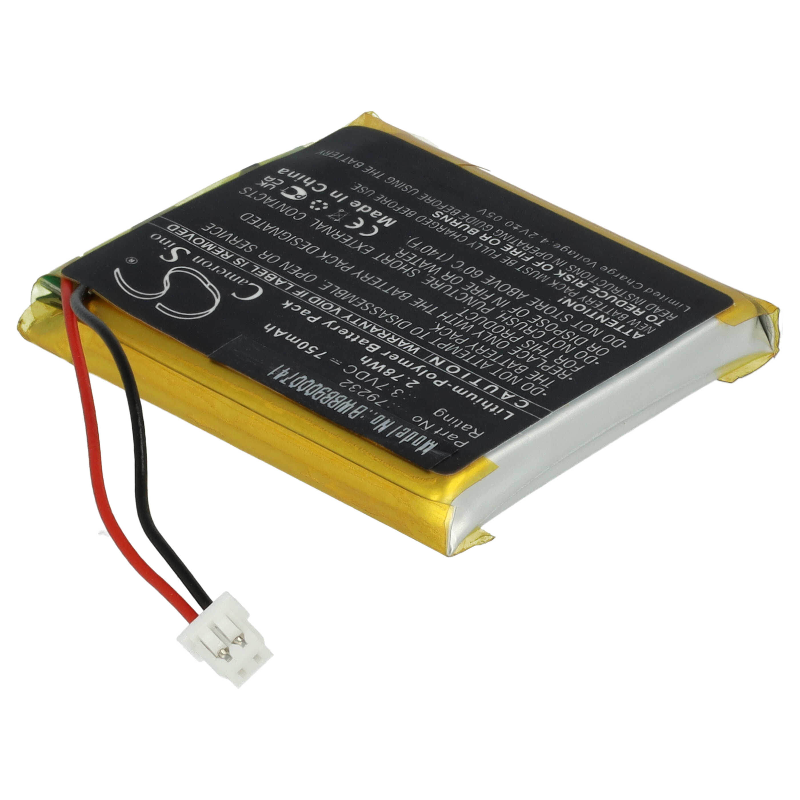 Batterie remplace Floureon 79232 pour moniteur bébé - 750mAh 3,7V Li-polymère