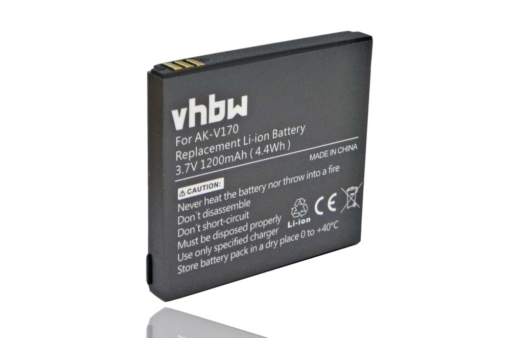 Senior Mobile Phone Battery Replacement for Emporia AK-V170 - 1200mAh 3.7V Li-Ion