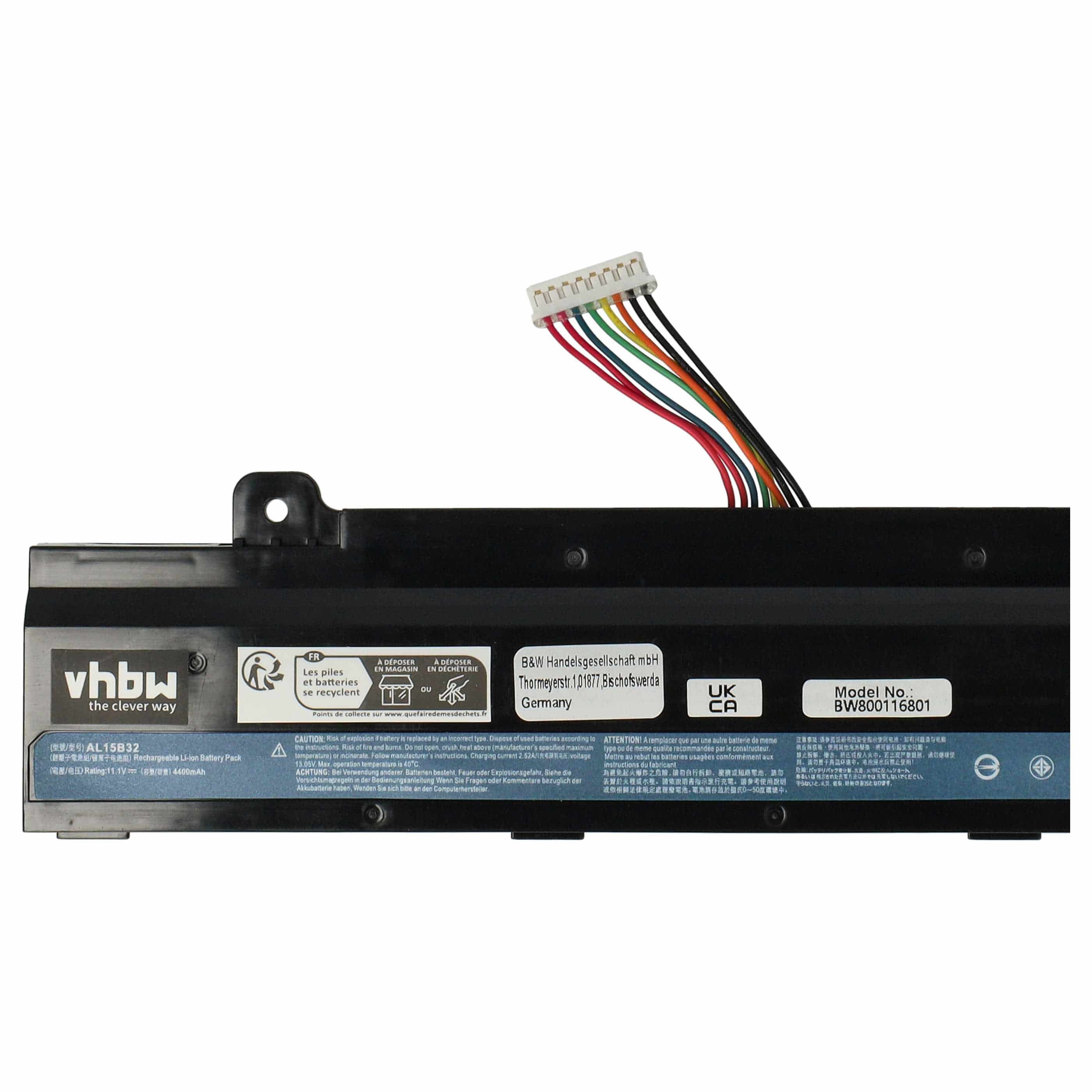 Akumulator do laptopa zamiennik Acer AL15B32 - 4400 mAh 11,1 V Li-Ion, czarny