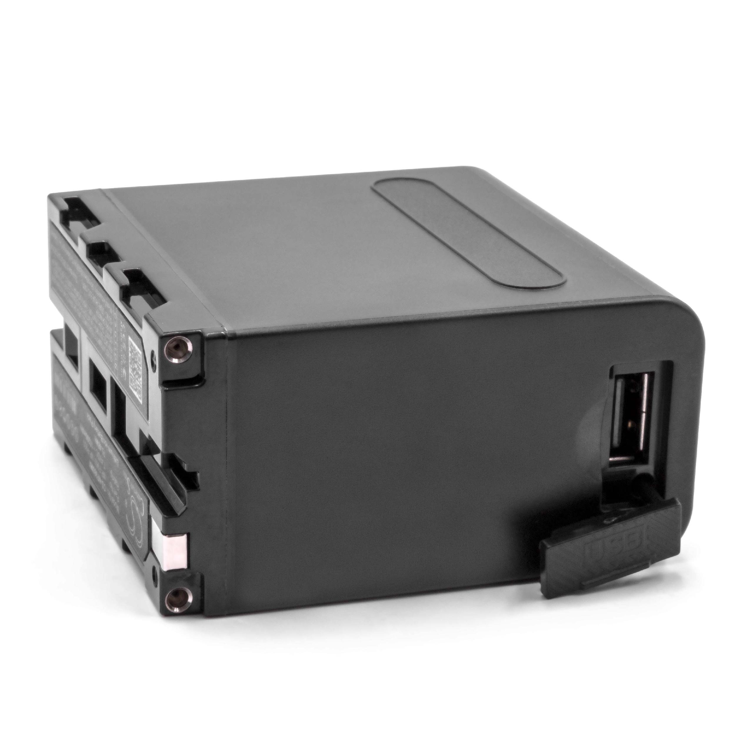 Videokamera-Akku als Ersatz für Sony NP-F930, NP-F950, NP-F950/B, NP-F930/B - 10200mAh 7,4V Li-Ion mit USB