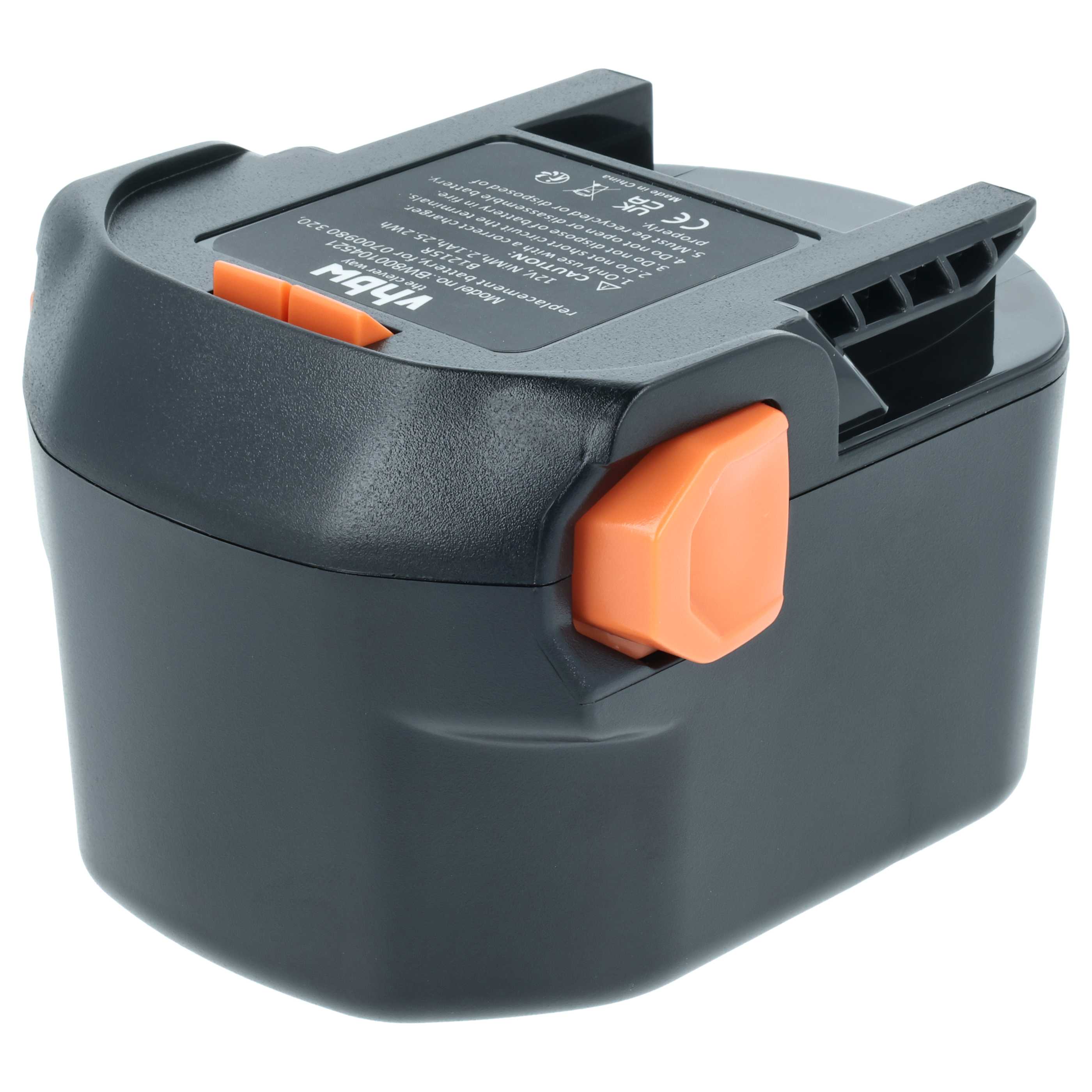 Batteria sostituisce AEG 0700 980 320, B1215R, B1220R, M1230R per attrezzo - 2,1Ah 12V NiMH