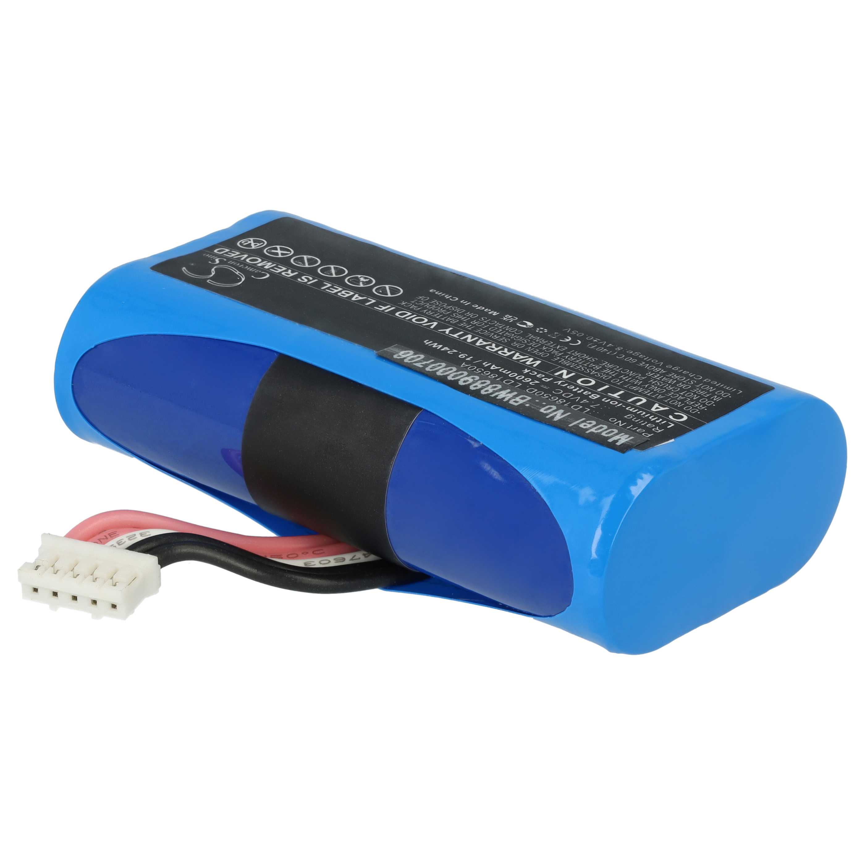 5x Battery replaces Ingenico LD18650D for Newland Barcode Scanner POS - 2600 mAh 7.4 V